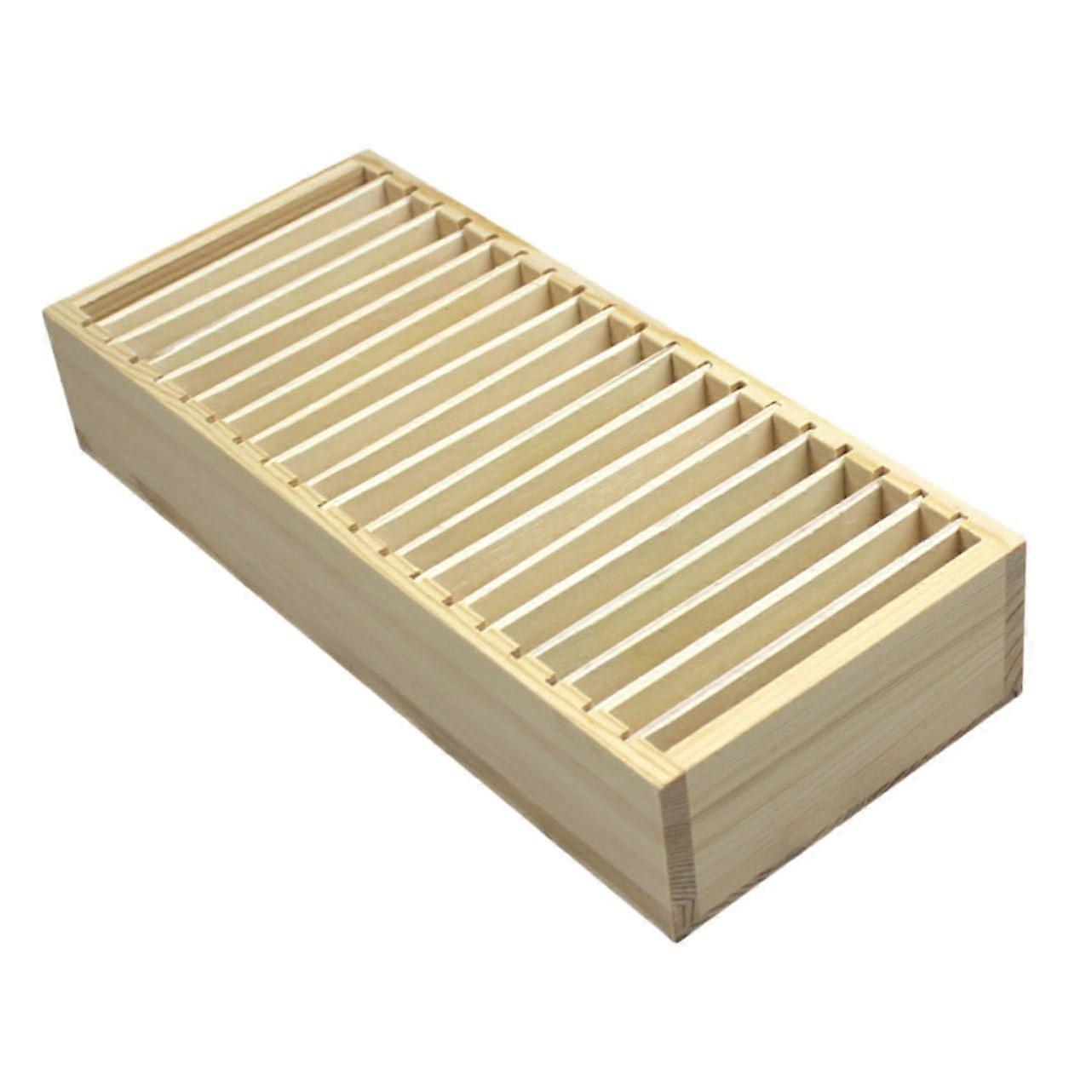 Business card storage box with multiple compartments, organizer for the desk