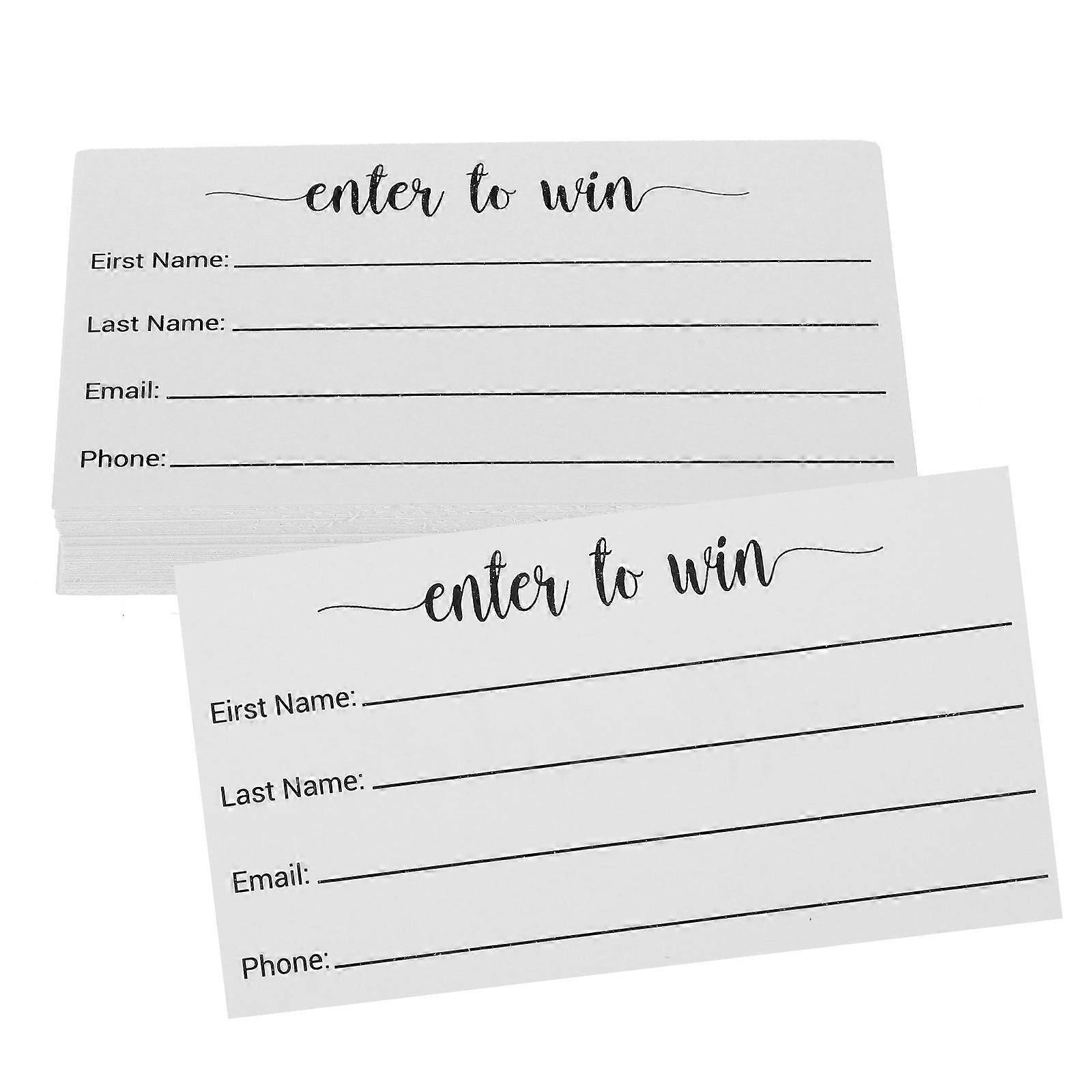 Blank Raffle Cards Voting Corporate Events 9.00X5.00X0.10CM Multi-Colored 100Set