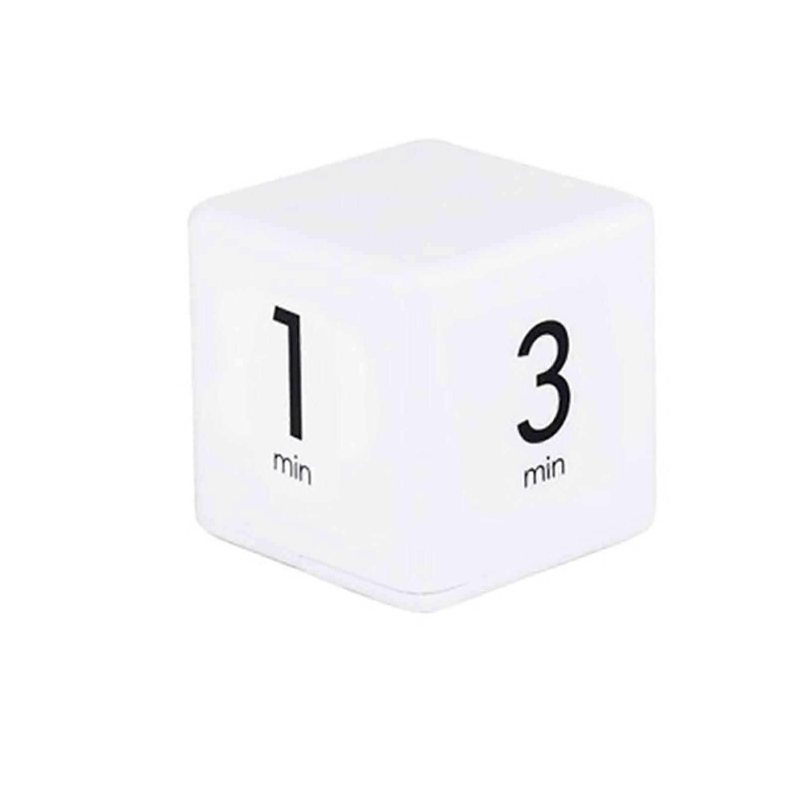 Portable Cube Kitchen Timer Countdown Alarm 1-3-5-10 Minutes Flip Timing with Digital Display Time Management for Study Sports Cooking Gaming Office