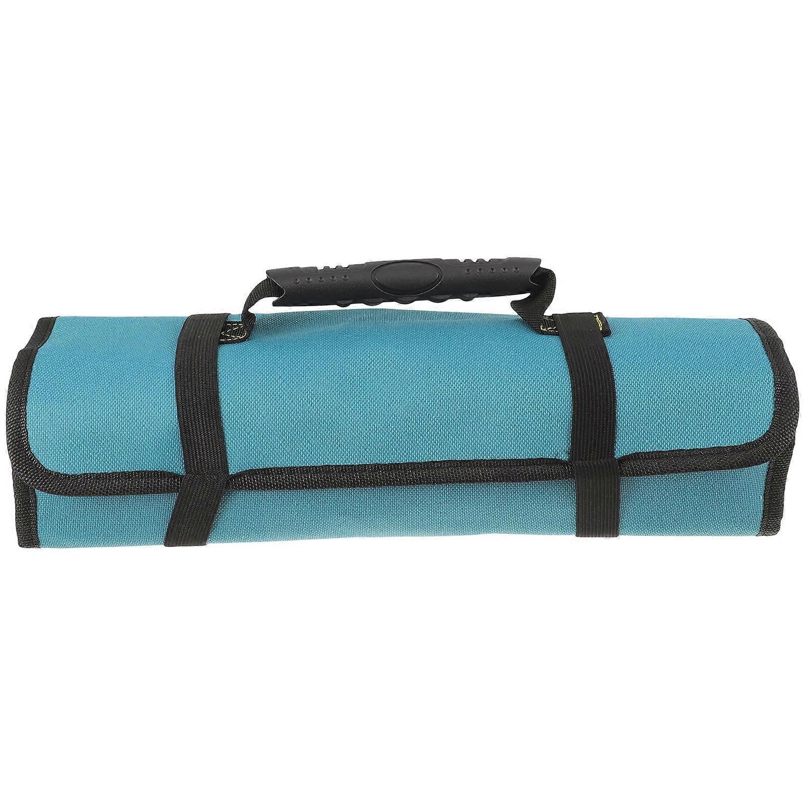 Tool Storage Bag Pouch Rectangular Canvas Portable Multi-Pocket Tools 58x35cm Tear-Resistant 1Set