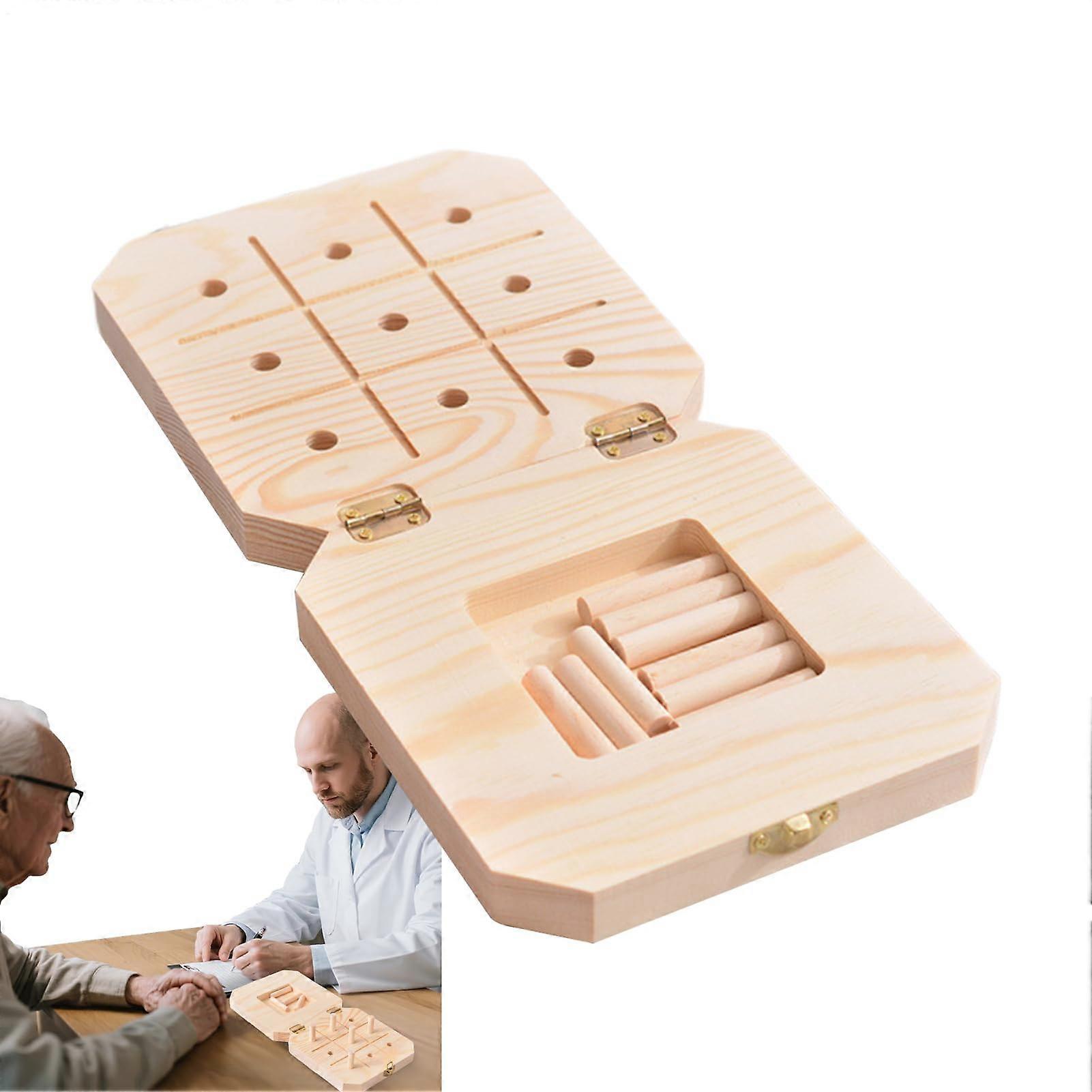 Hand therapy training board with pegs for finger separation and fine motor skills