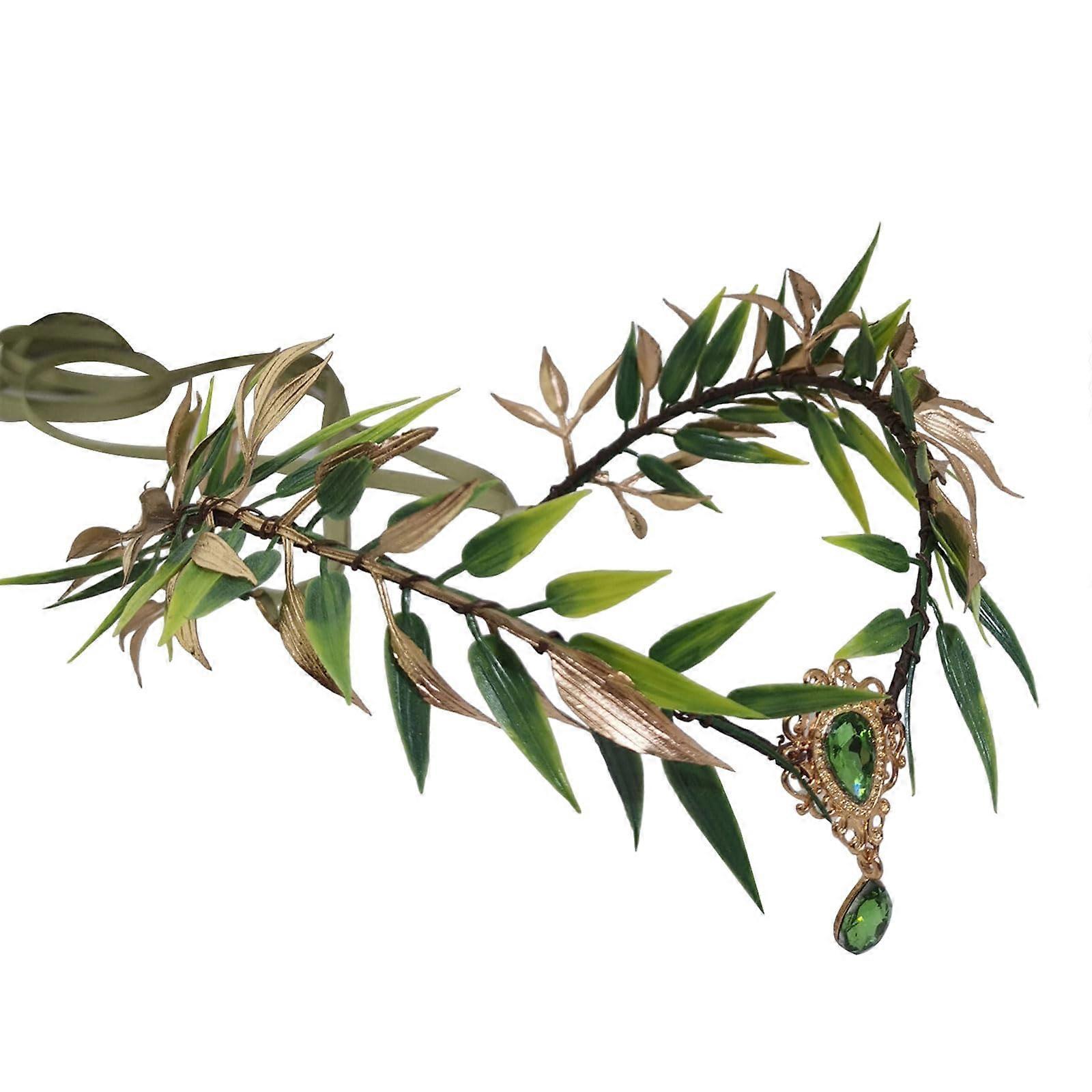 Multi-Purpose Green Hairband with Forest Design, Comfortable Fit, Durable Alloy Headband, Ideal for Trendy Daily Outfits