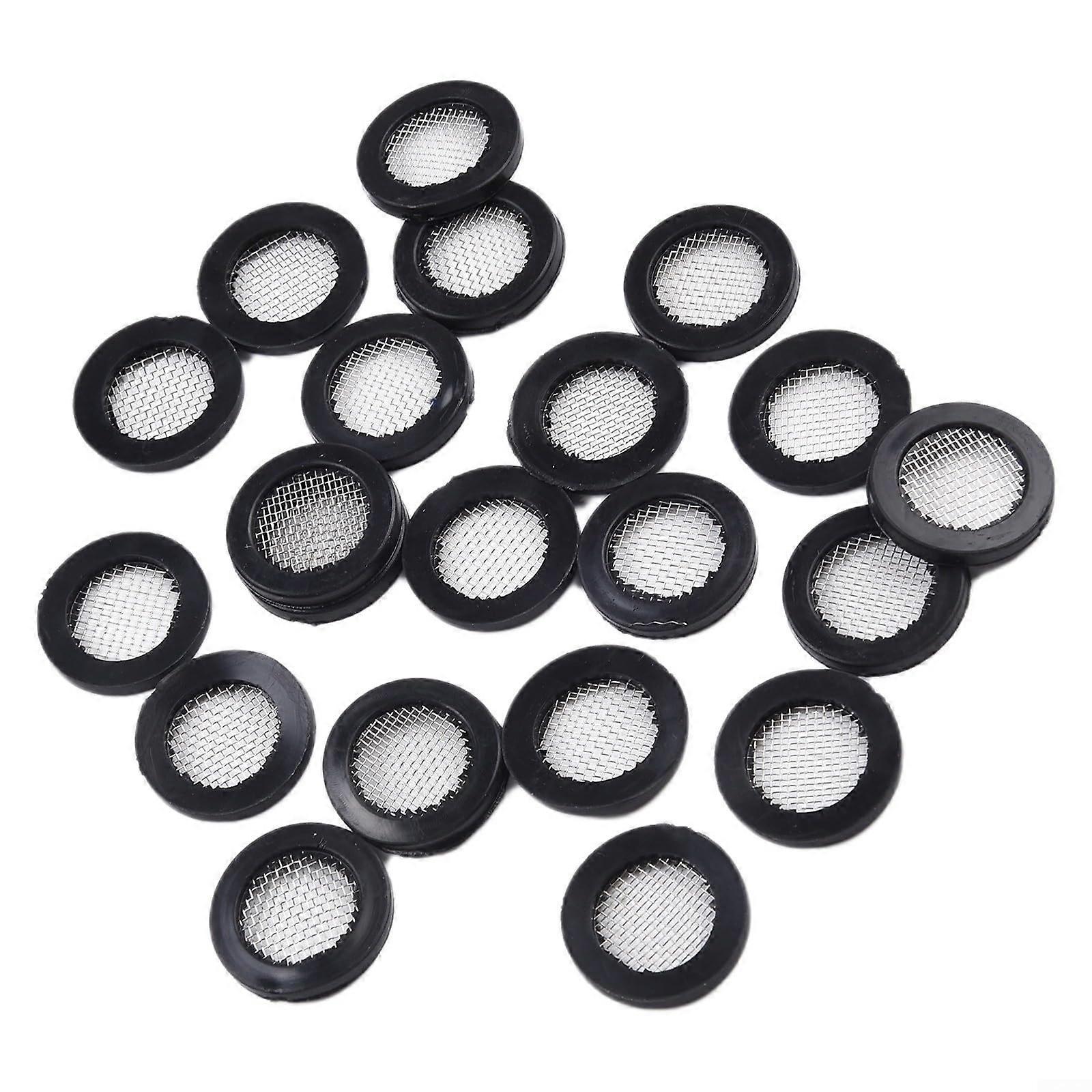 Hose seal set with filters, 20 pieces, sturdy rubber and steel washers (50 pieces) 50Pcs