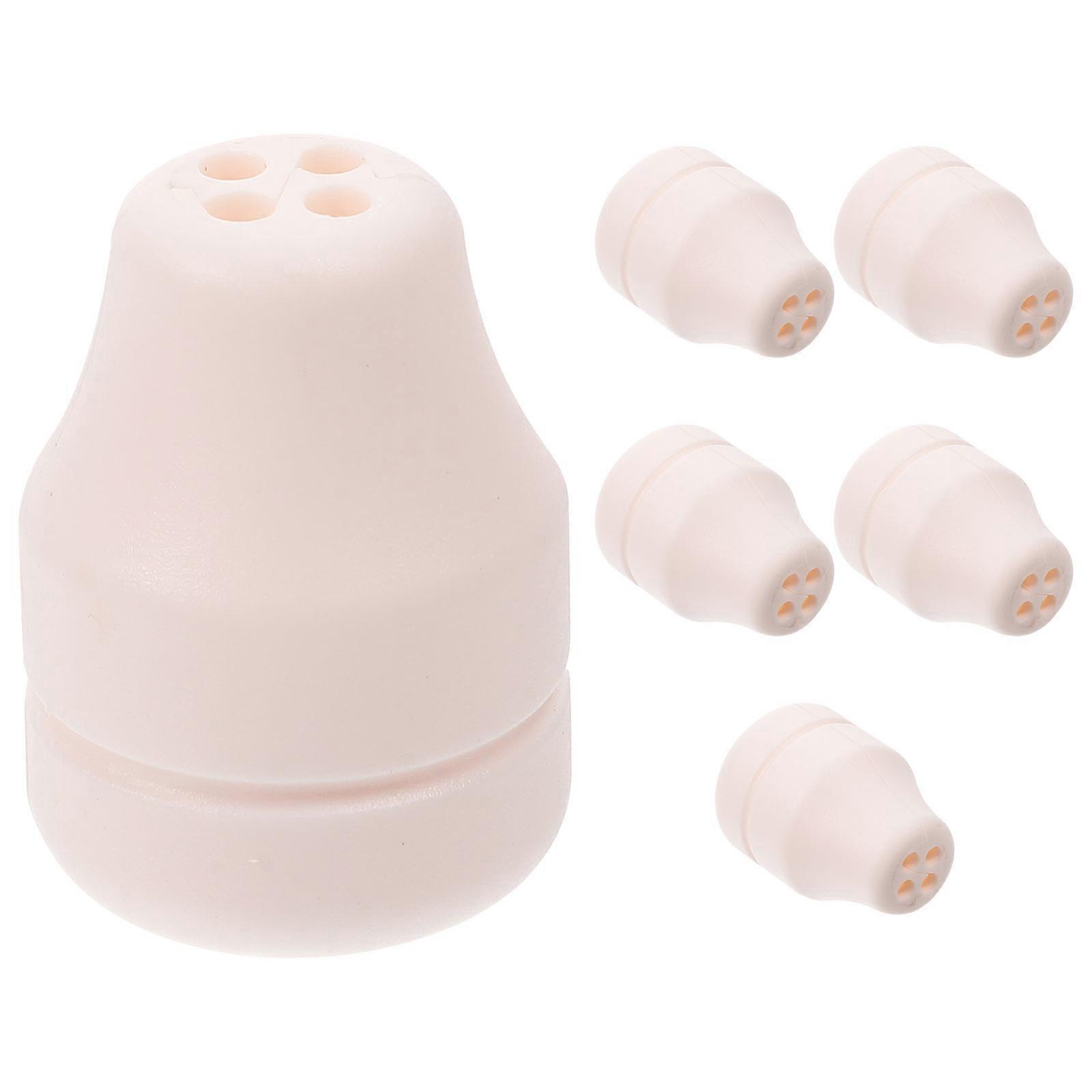 Stylish Plastic Blind Cord Pull Knobs for Window Blinds Beige Color 6 Pieces