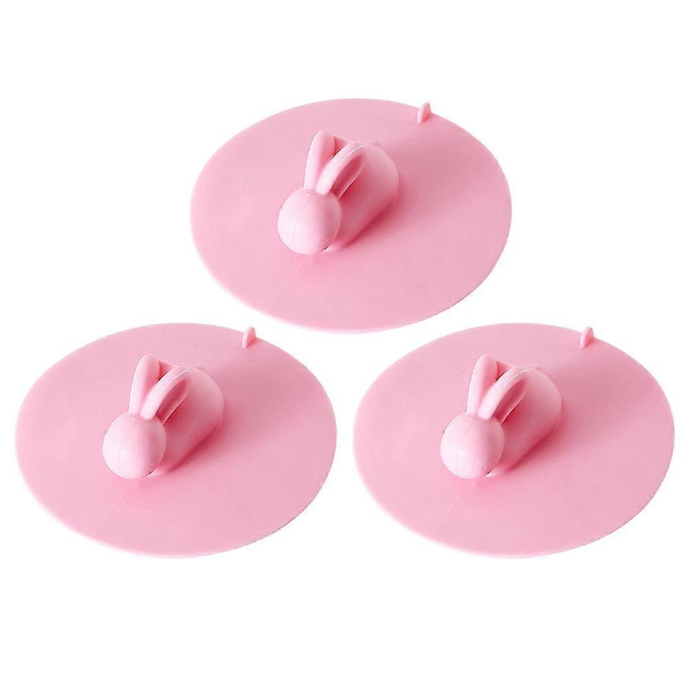 Pink Rabbit Silicone Floor Drain Plug 4pcs Durable Tub Water Stopper for Bathroom and Kitchen Sinks, Easy Installation