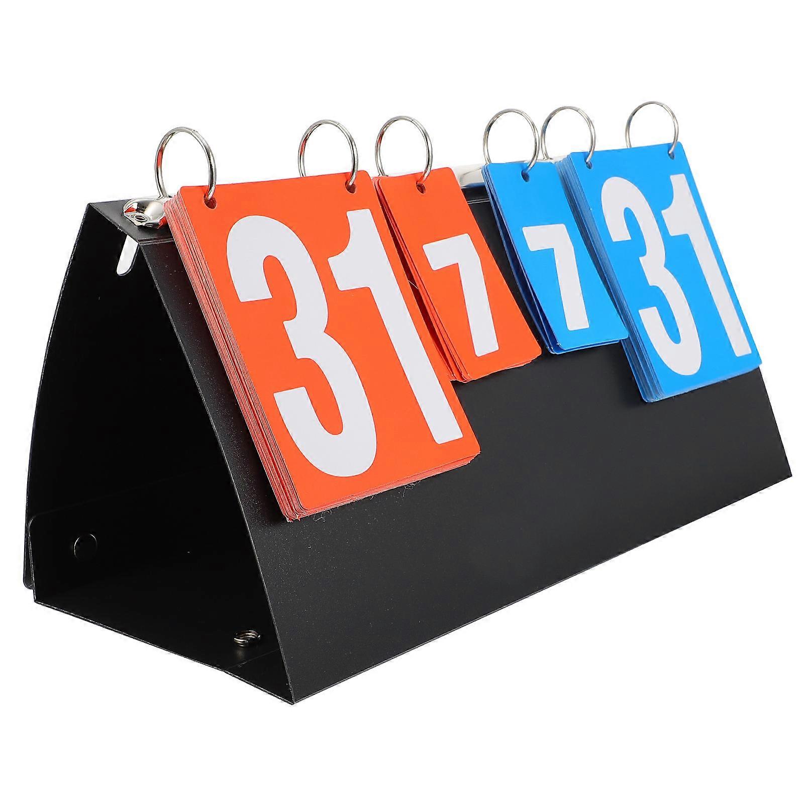 Mini Scoreboard Badminton Scoring Plate Table Tennis Scoreboard 4- Display Desktop Design Sports Accessories 1Pack