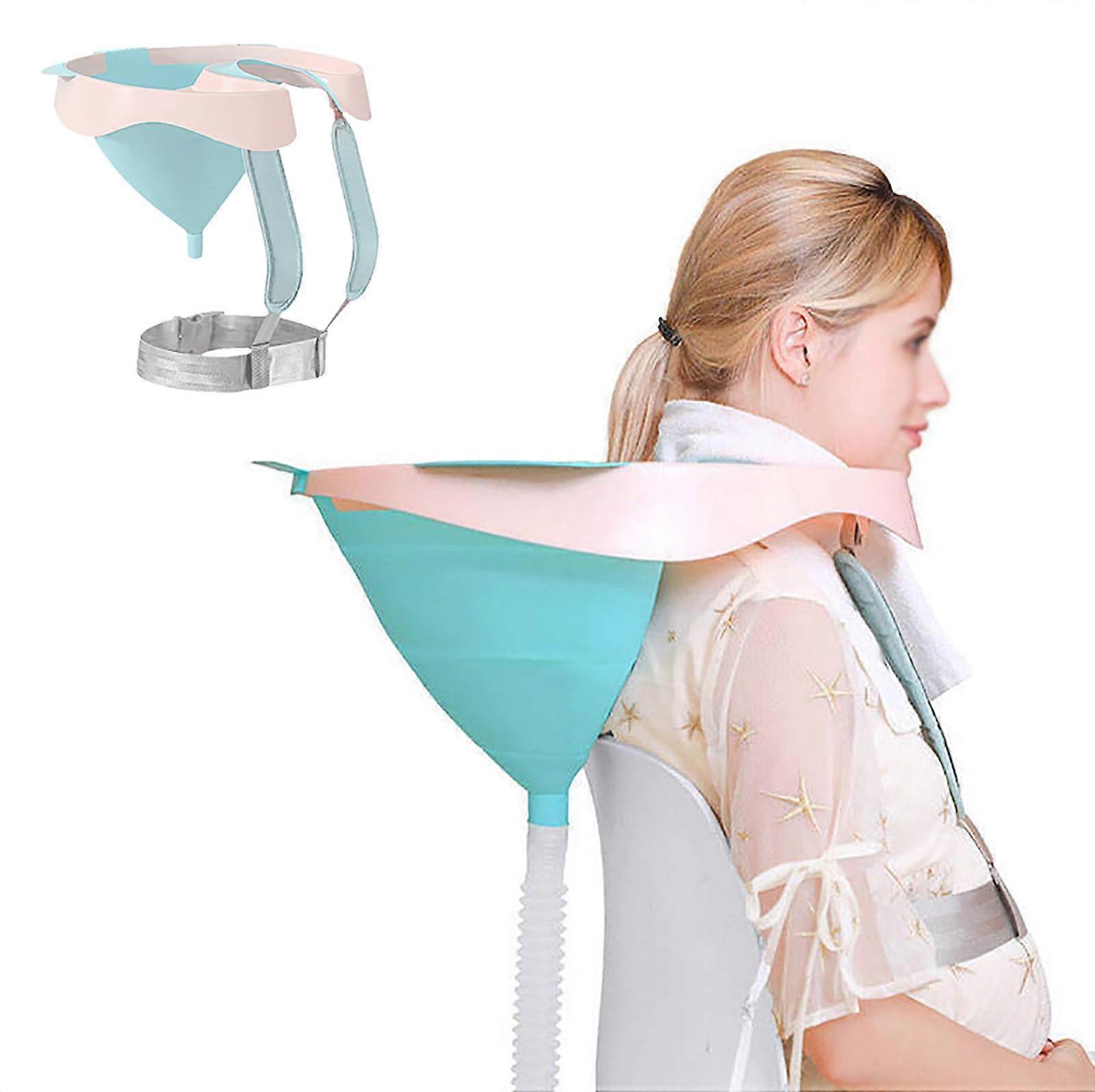 Portable Hair Washing Basin, Adjustable Shampoo Tray with Neck Support