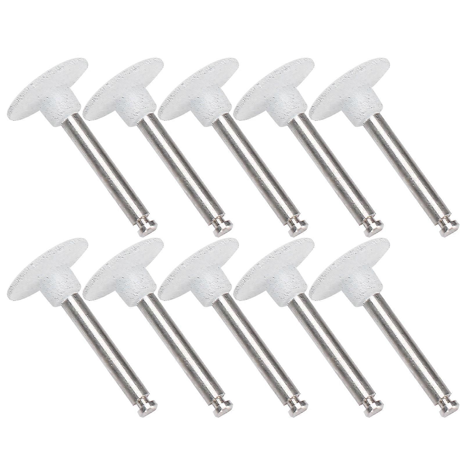 10pcs Dental Polishing Burs Low Speed Dental Grinding Polisher Burs Drill Bits Set Gray