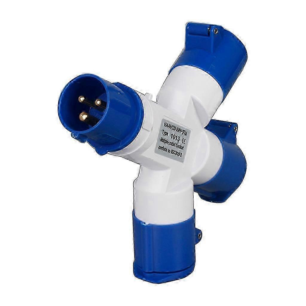 16a Camping Caravans Single To 2/3 Way Electrical Hook Up Splitter Adapter