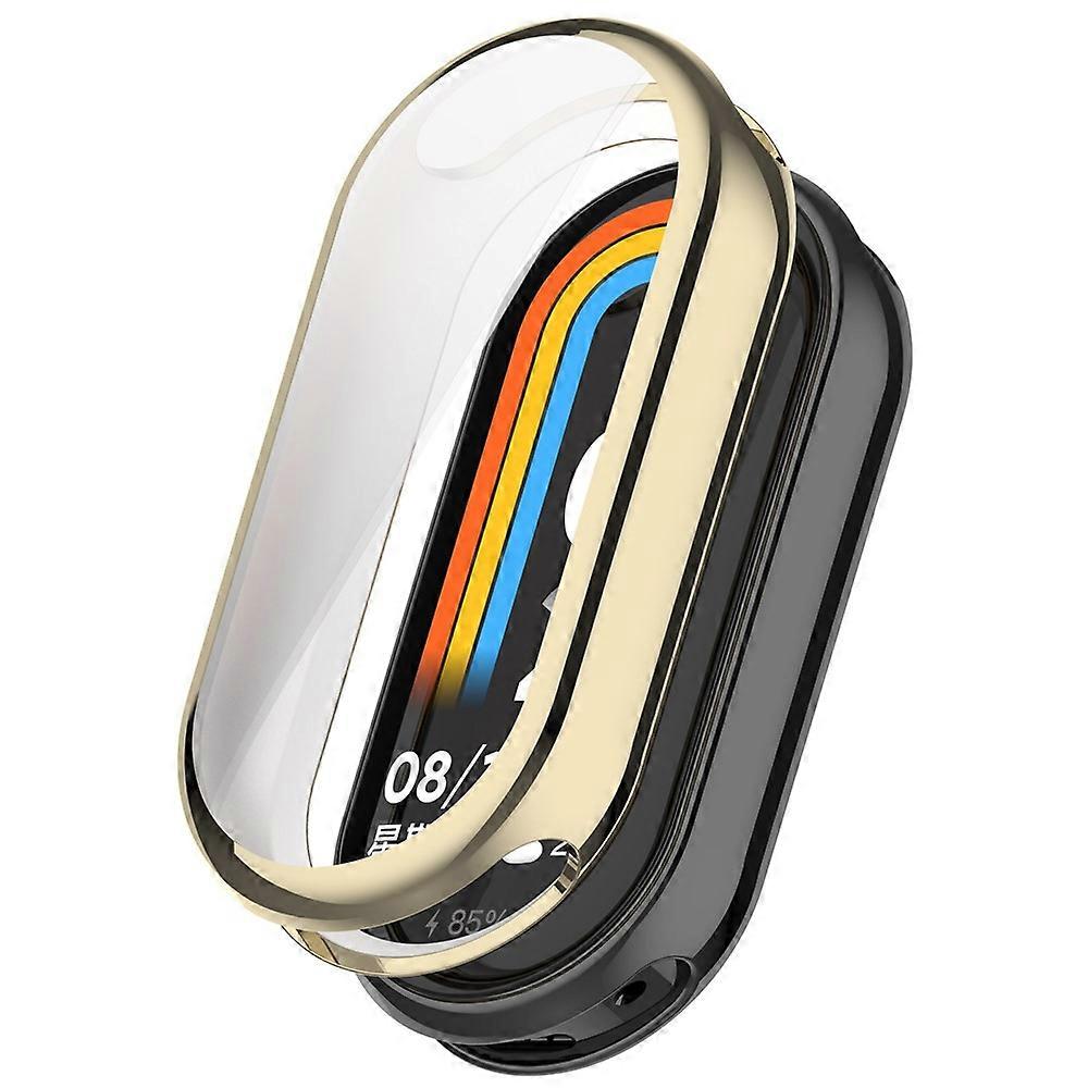 For Xiaomi Smart Band 10 / 10 NFC Watch Case Full Protection Scratch Resistant TPU Cover Electroplating Gold