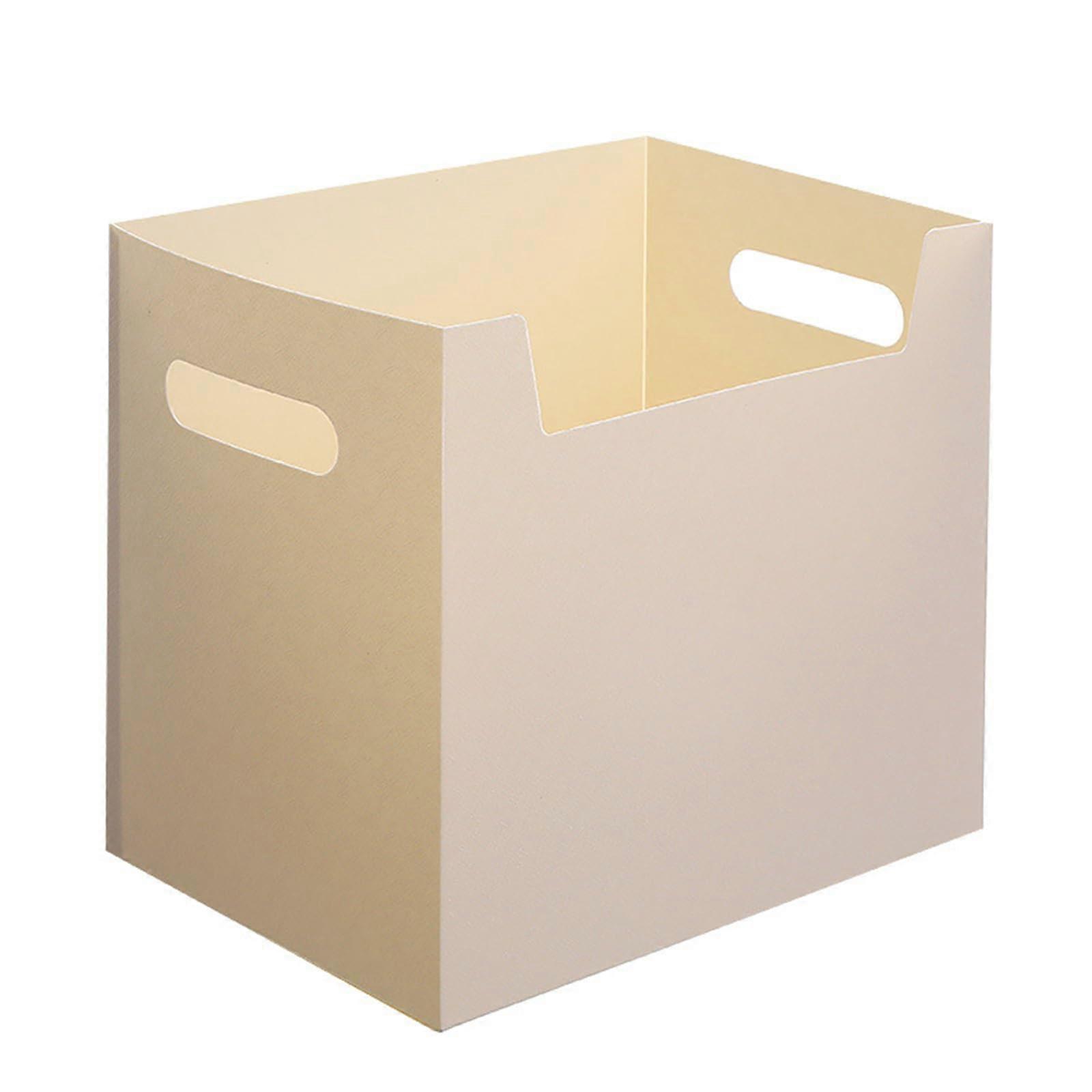 File Storage Rack Beige Desk File Holder Organizer, Office Desktop File Holder Box, Bookshelf Stand