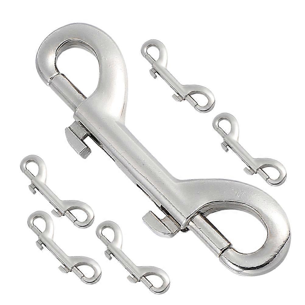 6pcs Heavy Duty Alloy Double Ended Snap Hooks for Pet Leashes, Backpacks, Luggage & Outdoor/Indoor Hanging Use