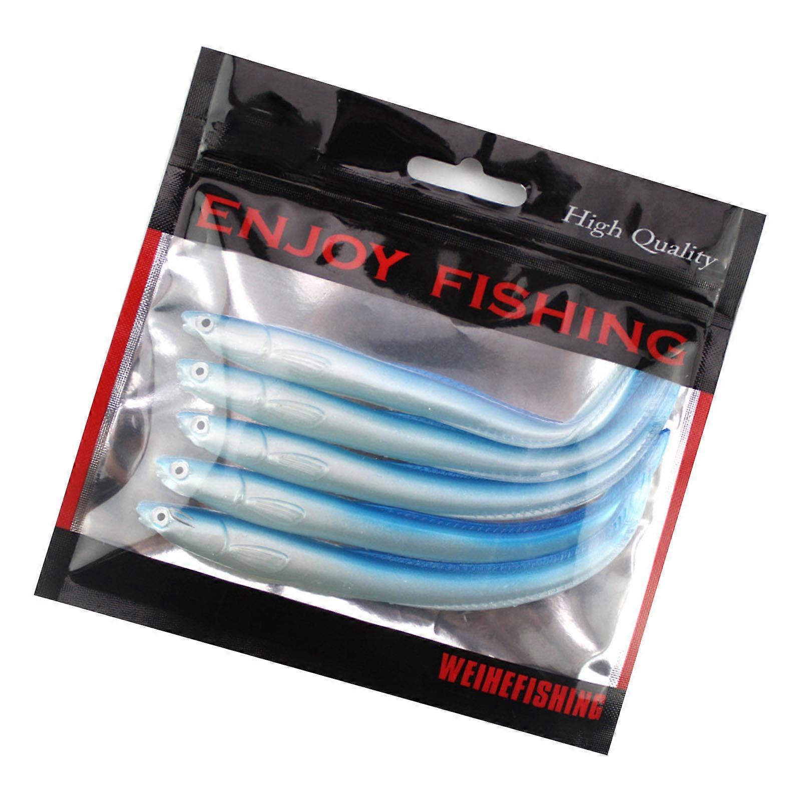 5pcs Angeln Minnow Köder für Hecht Swimbait Weiche Angelköder Künstliche Köder 14cm 6,3g Schwimmköder Angelgerät Blau
