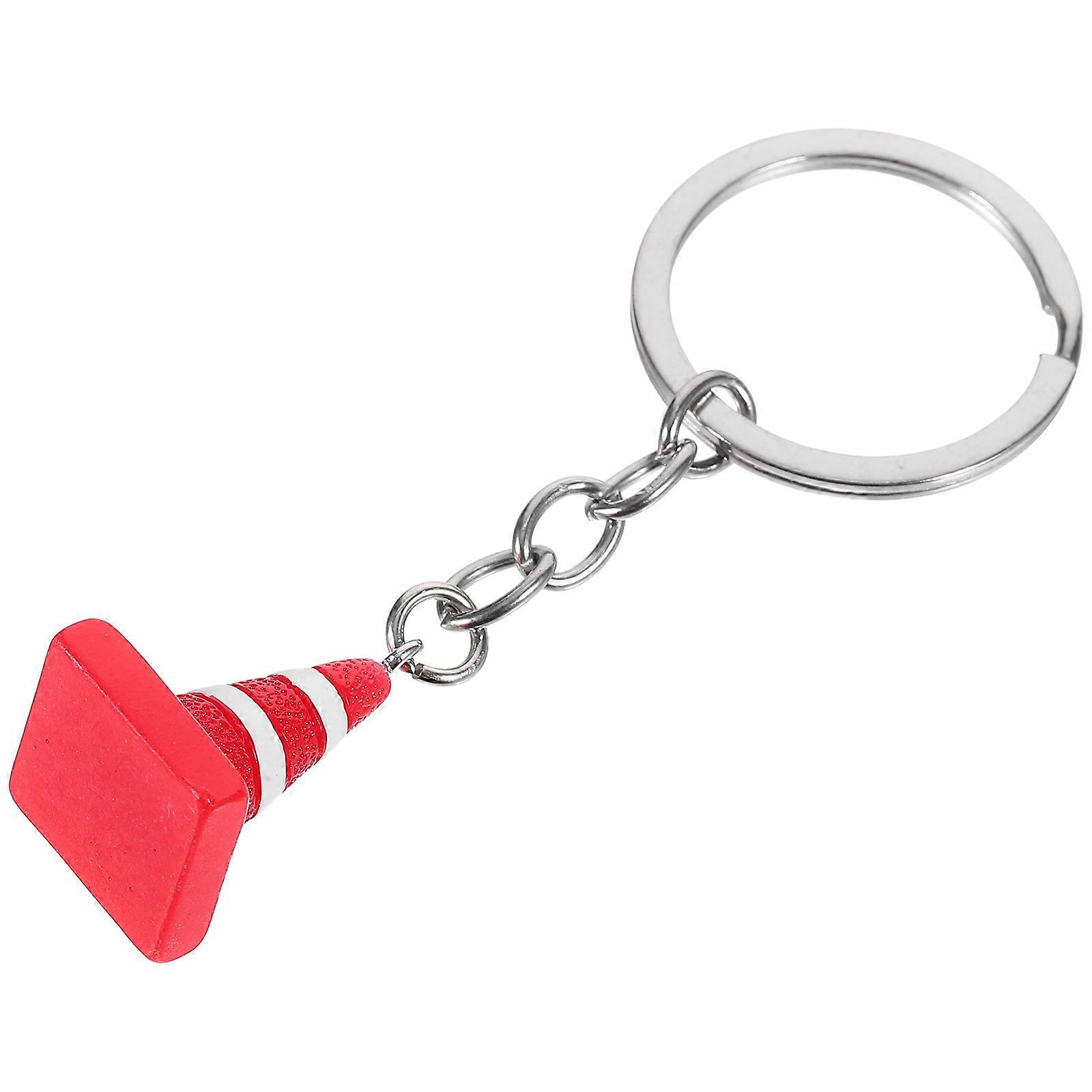 Small Traffic Cone Keychain Funny Traffic Cone Keyring Purse Handbags Charm Pendant For Key Decoration Construction Party Favors