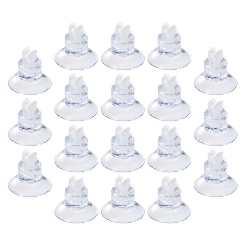 Aquarium Airline Tube Holder with Rotatable Suction Cup Clips Made of Premium Rubber Transparent for Standard Tubing 18 Pieces