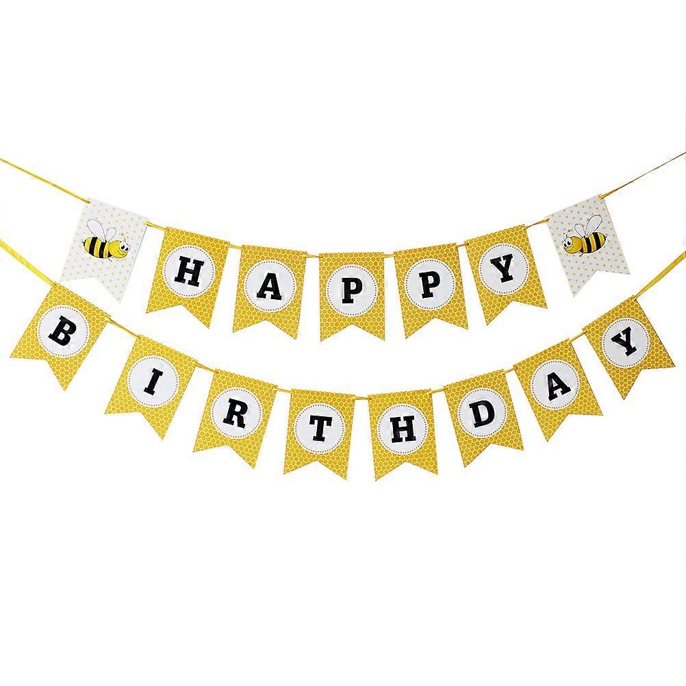 Bunting Banner Birthday Party Decorative Triangular Flags Assorted Color 15x12x0.1cm Reusable 1Pcs