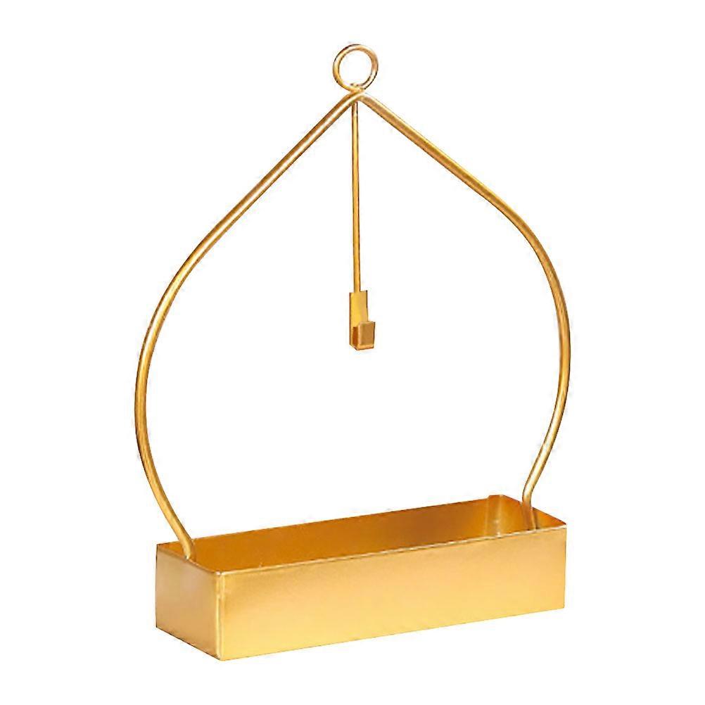 Simple and Practical Home Decor Rack 16.00X4.00X17.50CM Golden Iron Heart-Shaped 1Set