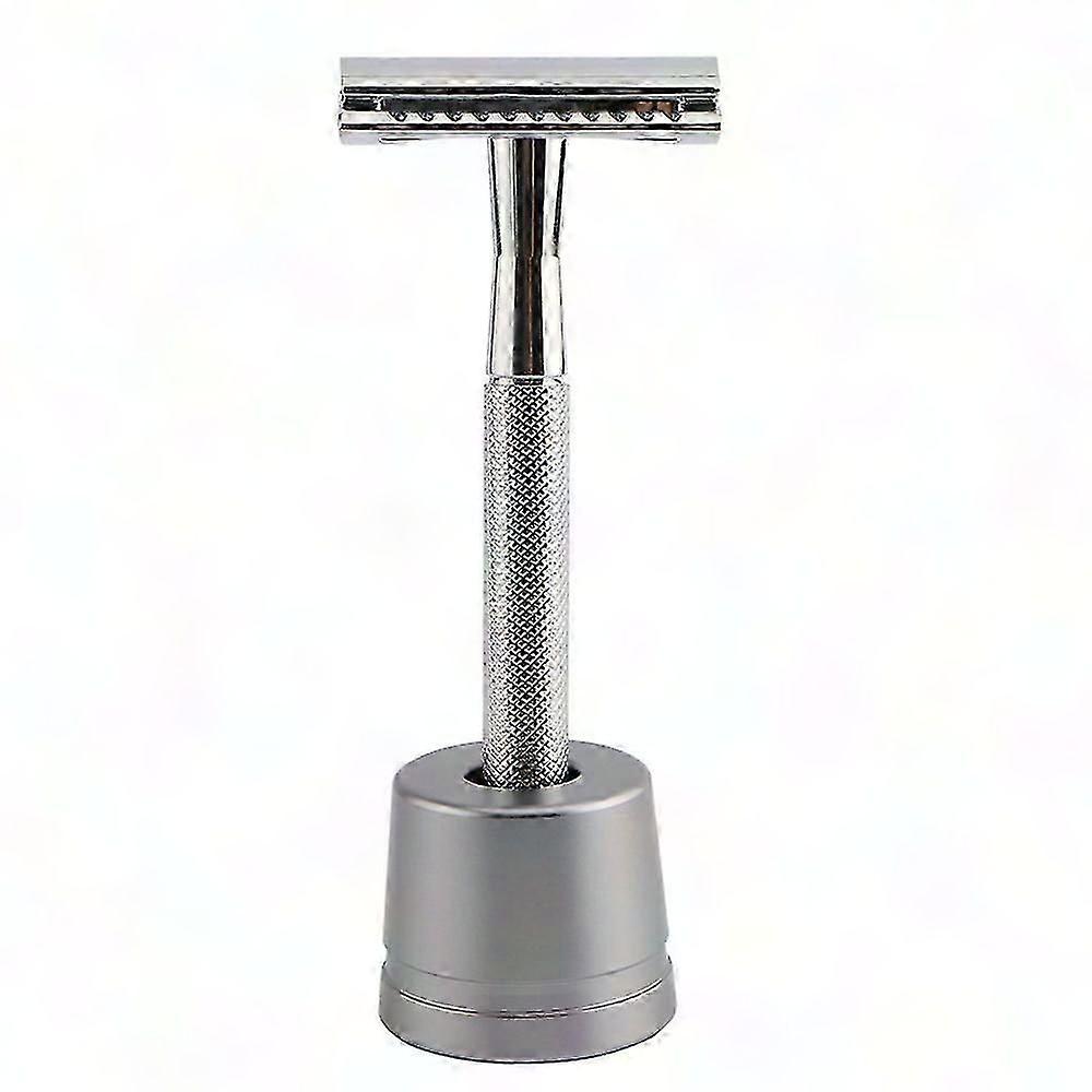 Safety Razor Metal Shaver with Non Slip Handle for Men and Women