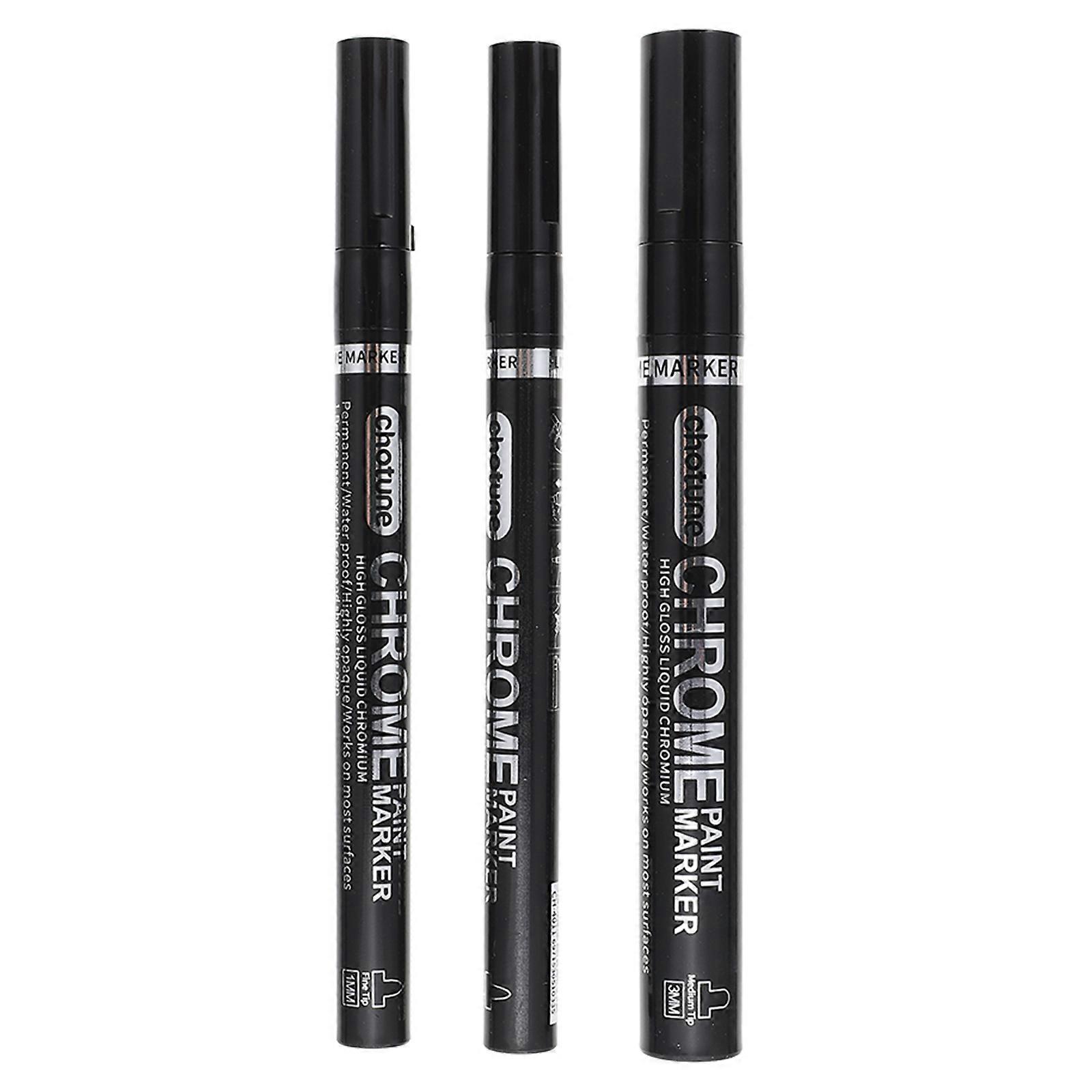 Reflective Display Automotive Paint Marker Pens Porcelain Paint Pens Color Markers 3Pack