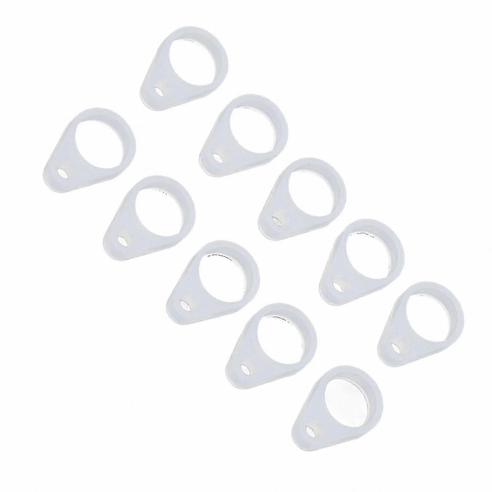 10-Pack Silicone Loops for BTE Hearing Aid Lanyard Clips Replacement Accessory