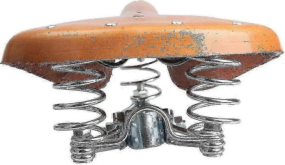 2024 Hakiki Deri Yaylı Bisiklet Eyeri - Minderli ve Yaylı Retro Yedek Bisiklet Koltuğu