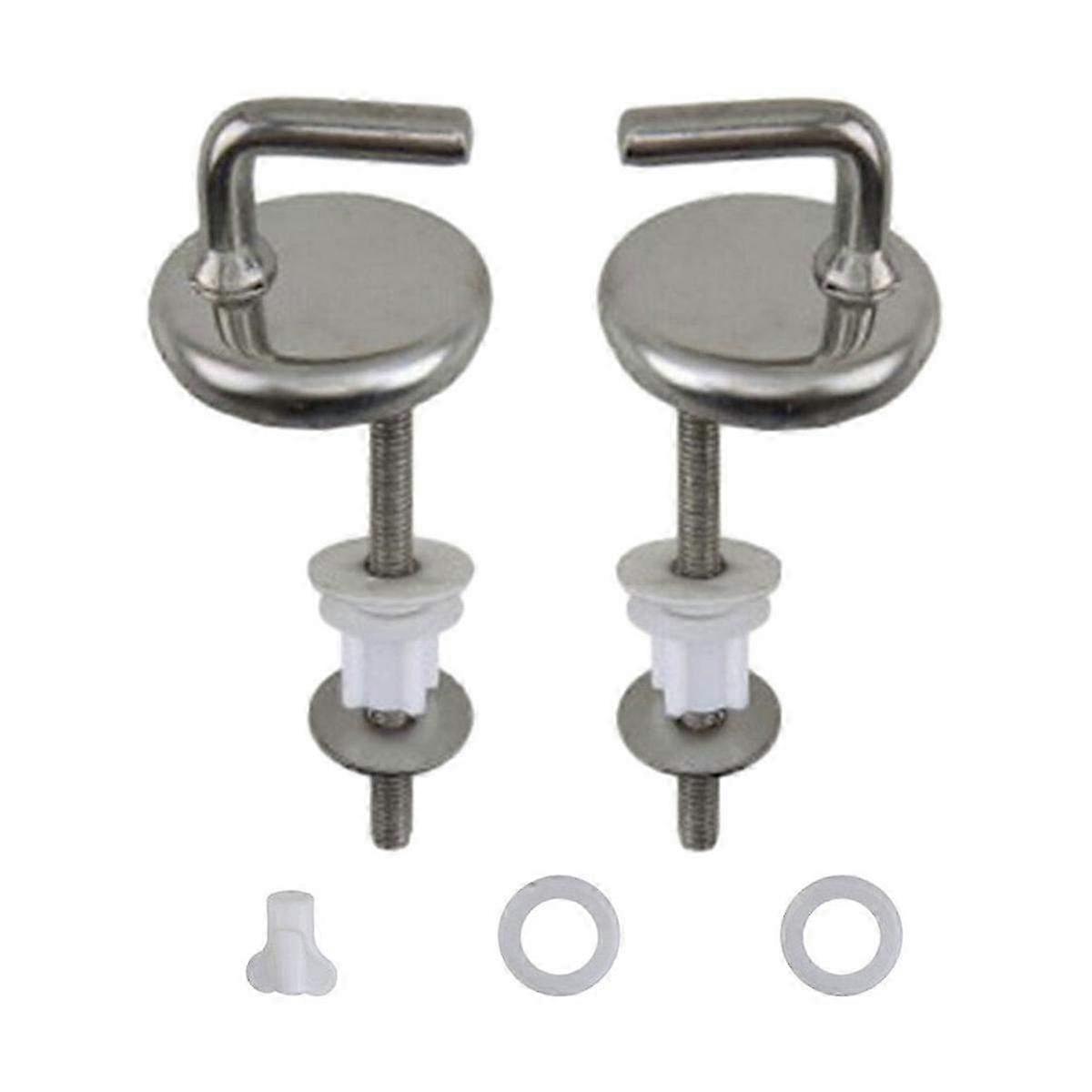 2-Pack Durable Quick Release Toilet Seat Hinges - Easy Install Hardware for Secure and Comfortable Seating