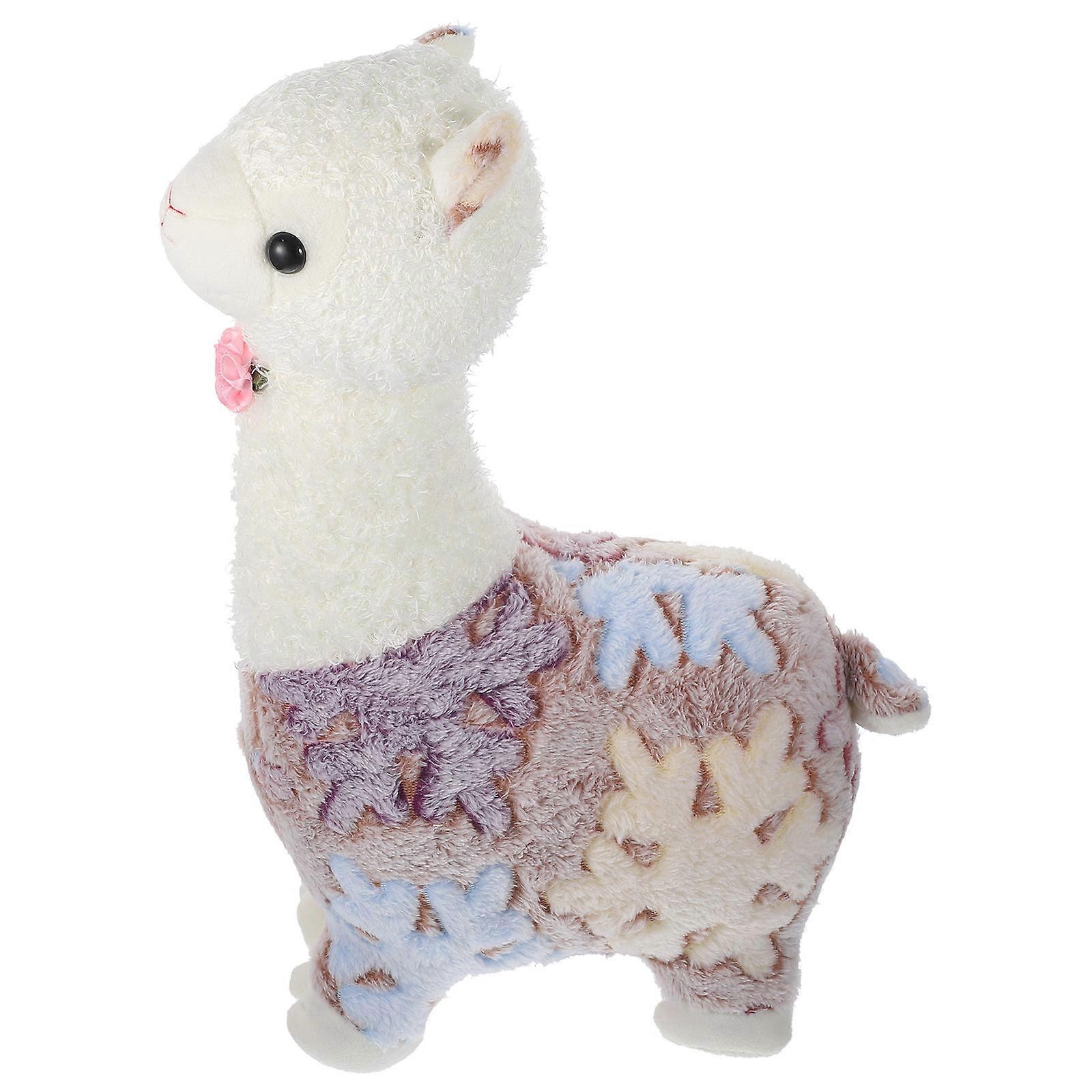 Miniature Alpaca Figurine Ideal For Home Decoration Tailored For Children And Adults With Workmanship And Soft Fabric 1Pack