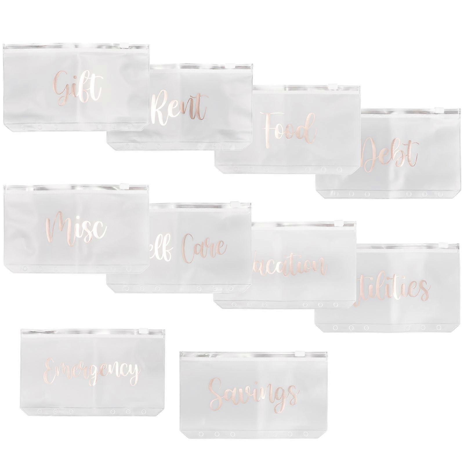 Document Pouch Plastic File Folder for Office Workers and Students Simple Design 10Pack