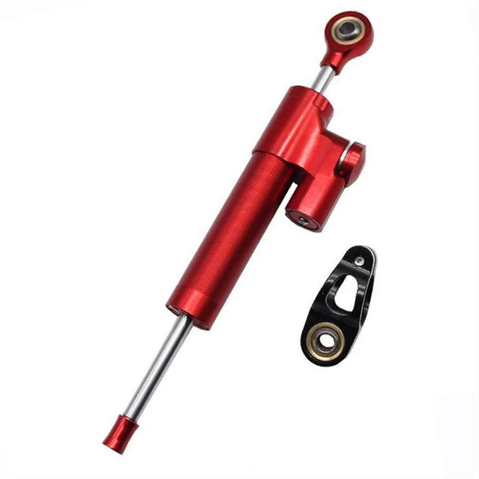 Universal CNC Motorcycle Adjustable Steering Damper Stabilizer Inverted Safe Control Yamaha BMW Kawasaki Red
