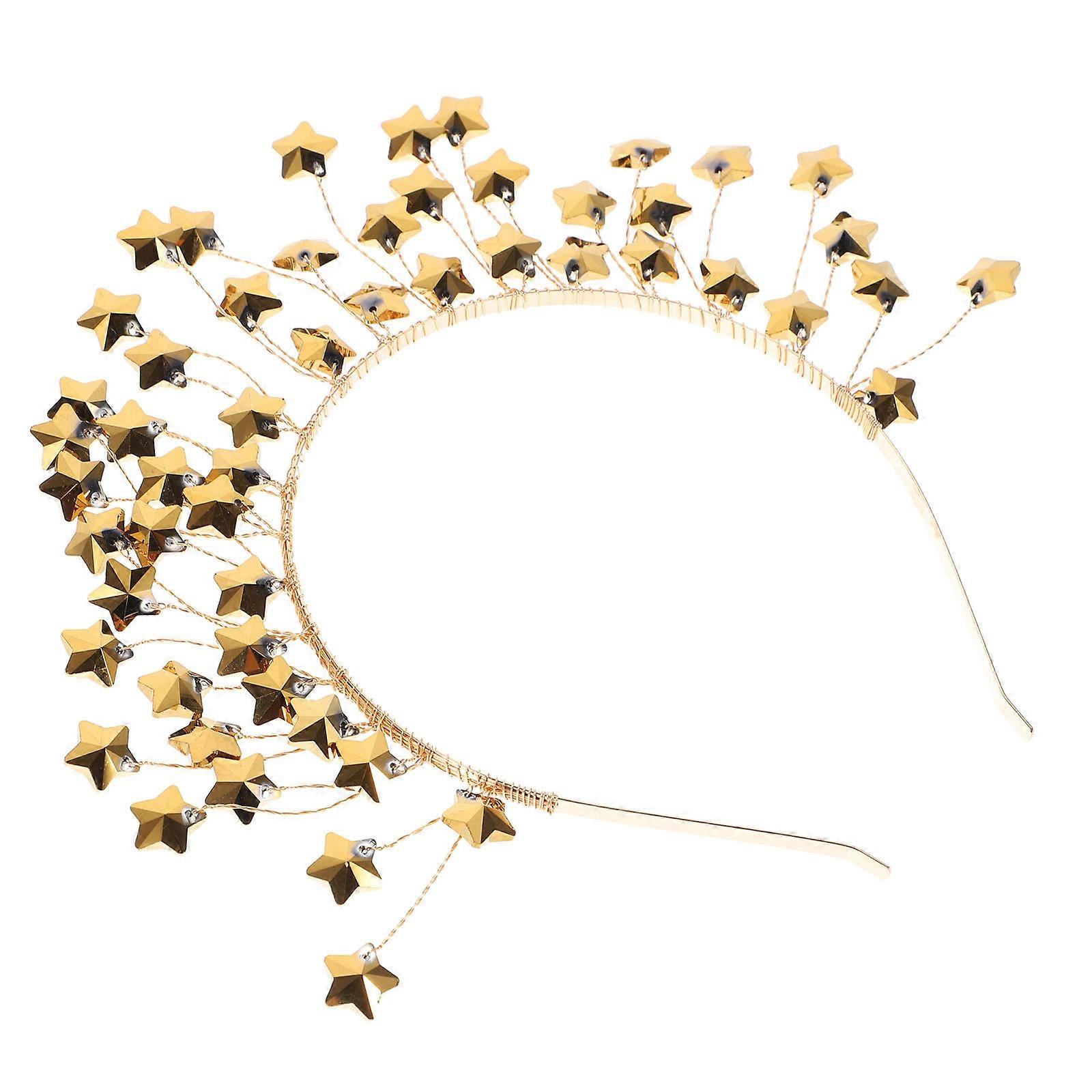 Golden Plastic Crown Headdress for Decor Durable Lightweight with Good Grip Suitable for Various Occasions 6.5 inches