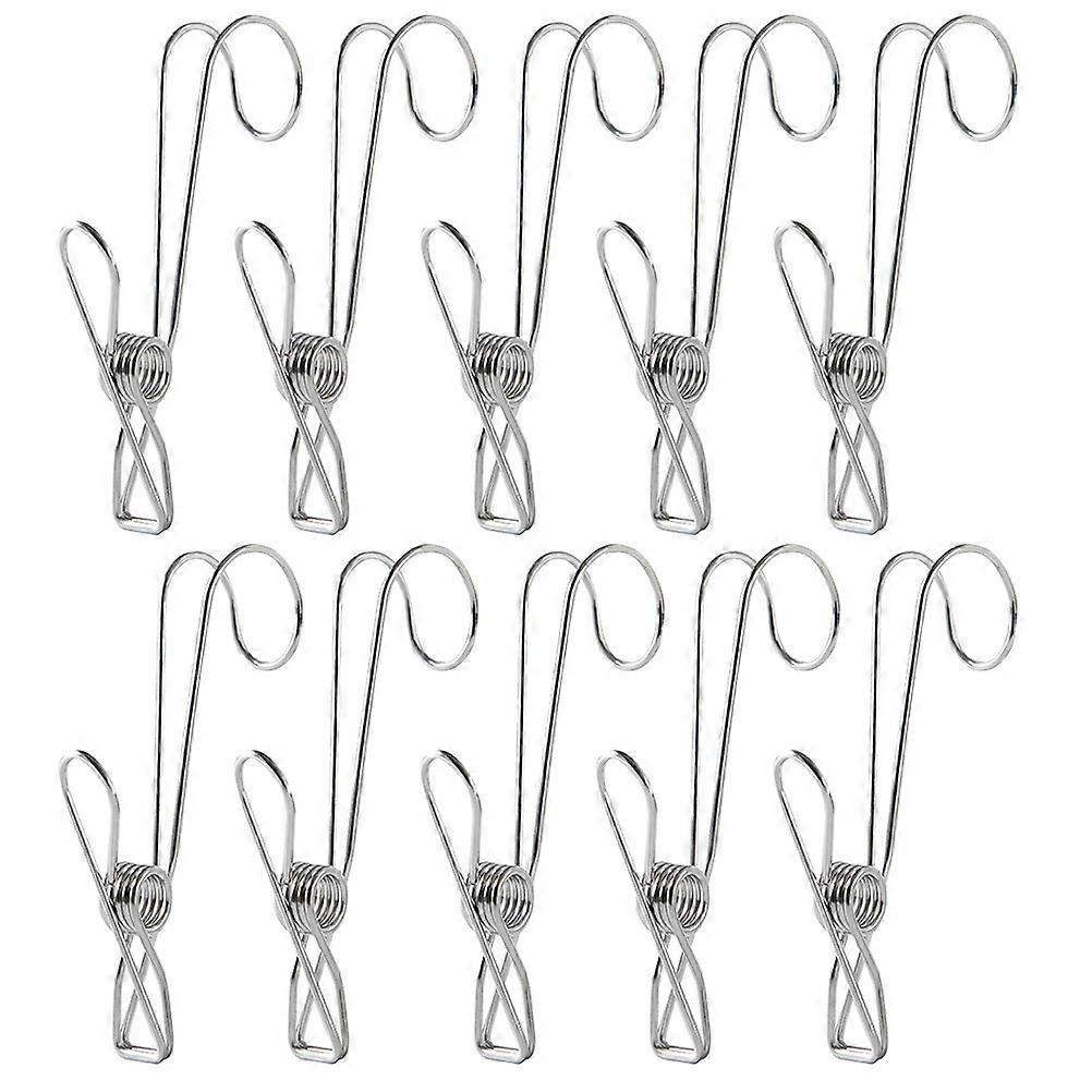 Stainless Steel Hanging Clips 20Pcs For Clamping Laundry Items At Home Convenient For Use In Backyard And Bathroom Spaces