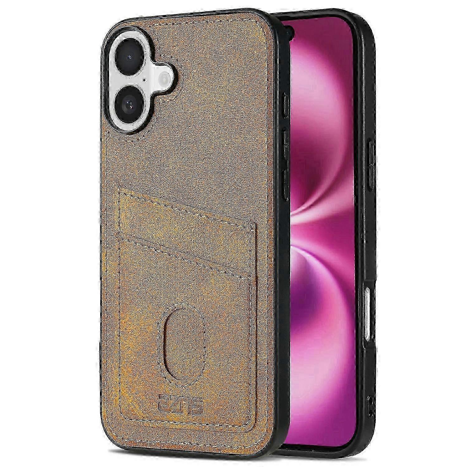 Calf Texture Anti-Drop PU+TPU Phone Case for Iphone iPhone 16