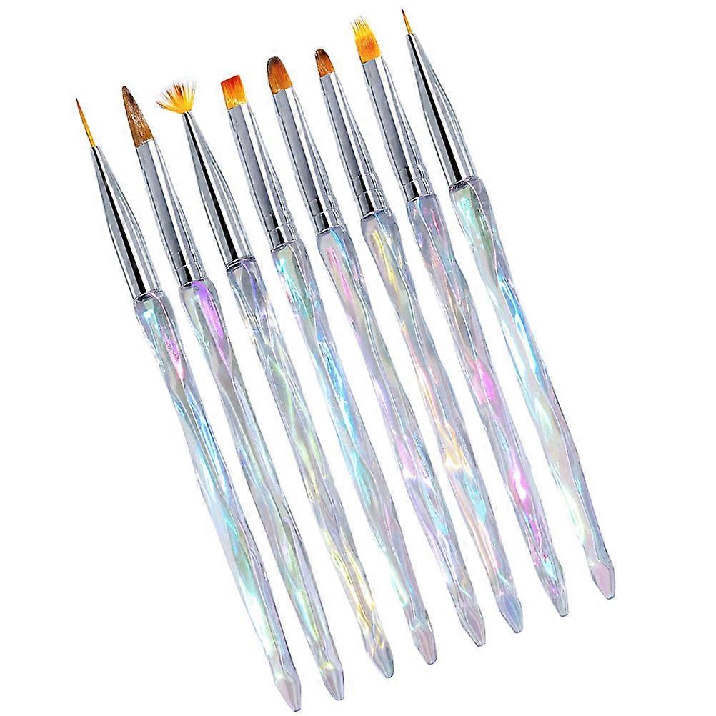 Manicure Tools For Nail Art Lovers Beauty Parlor Nail 16X0.7Cm Assorted Color Pattern Design 8Pcs