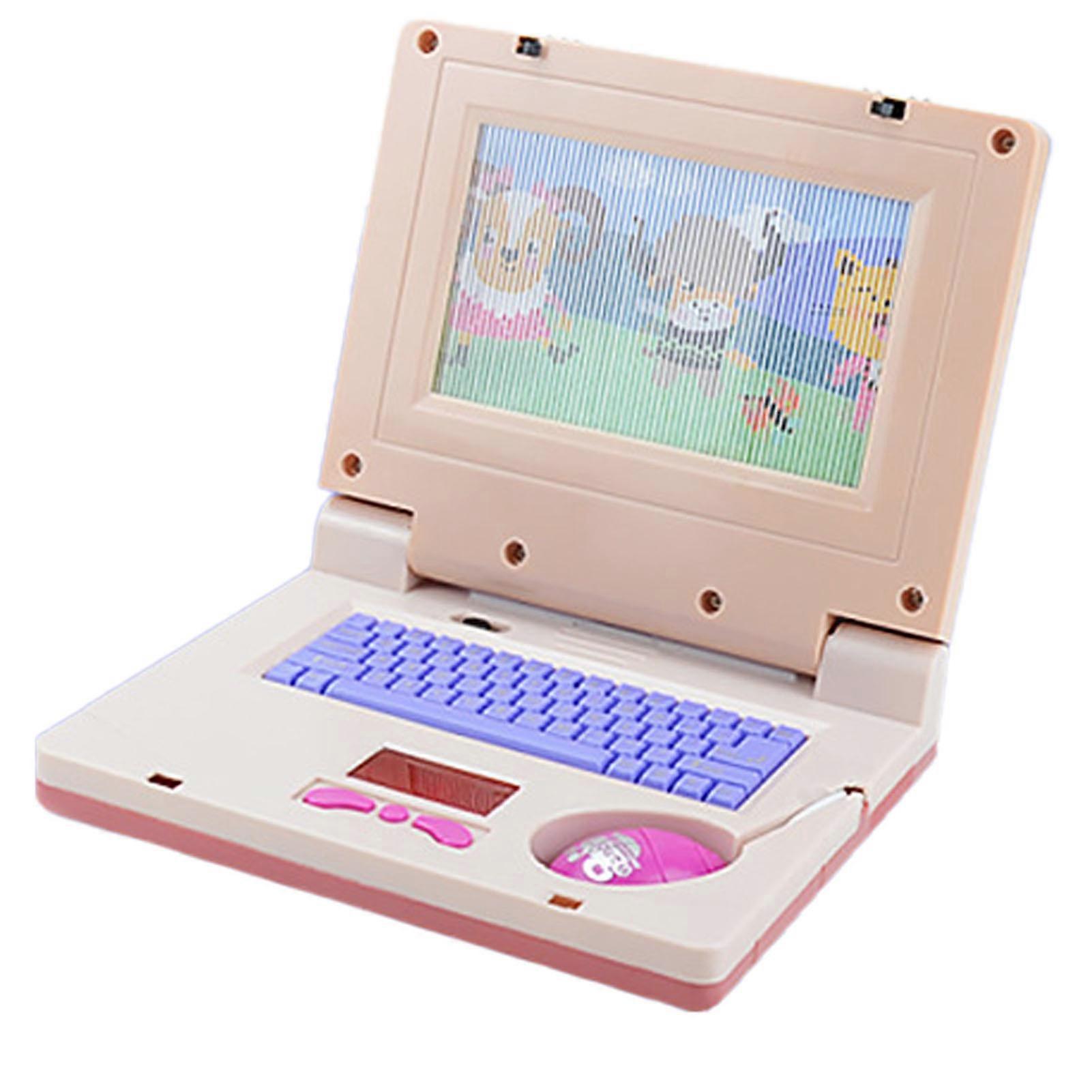 Kids Laptop Sound Music High Simulation Educational Learning Computer for Children English Purple