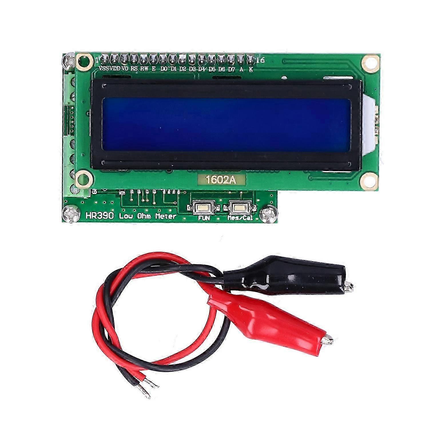 Low Resistance Ohmmeter Milliohm Meter Accurate Capacitance Tester HR390 with