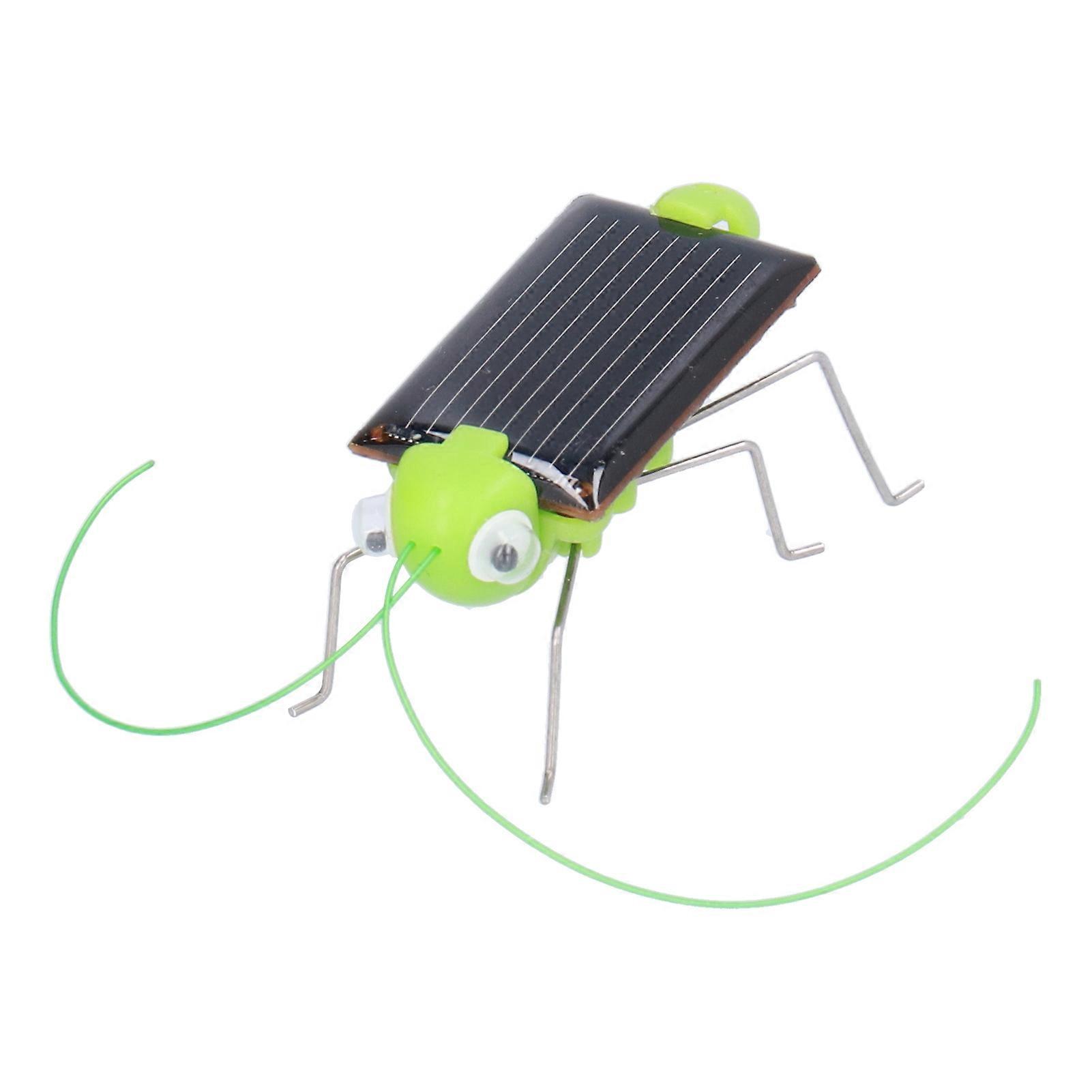 Solar Powered Walking Grasshopper Toys Power Solar Insect Educational Toy for Kids Green