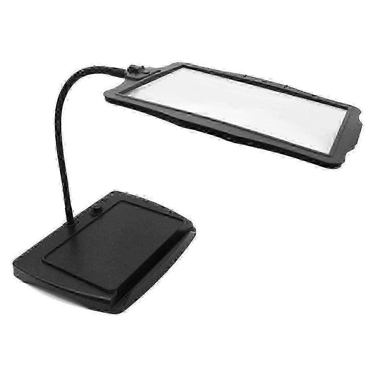 Large magnifying glass with stand for comfortable viewing