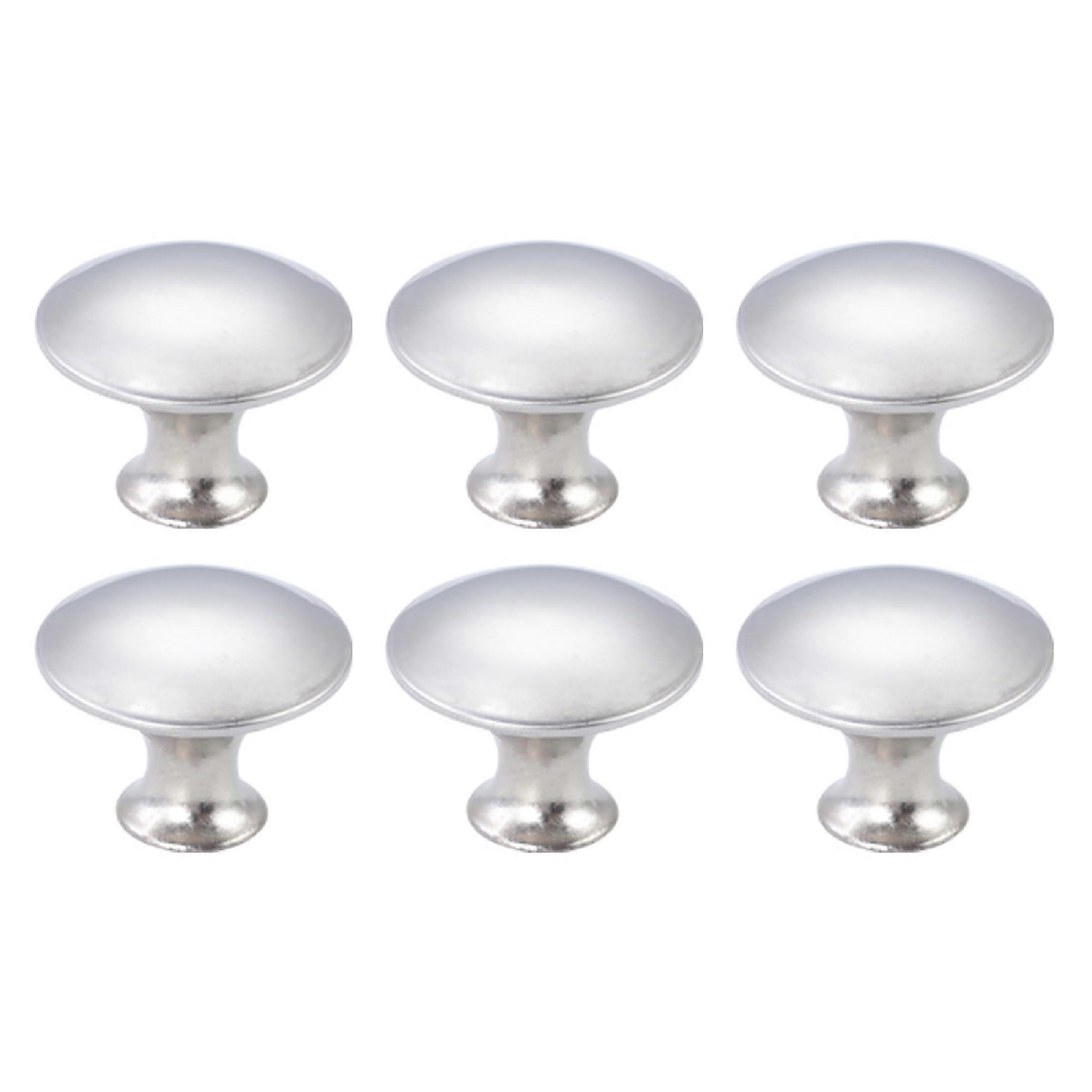 6 Pieces Vintage Cupboard Knobs 27mm Round Chic Drawer Knobs for Kitchen Cabinets and Furniture Handles