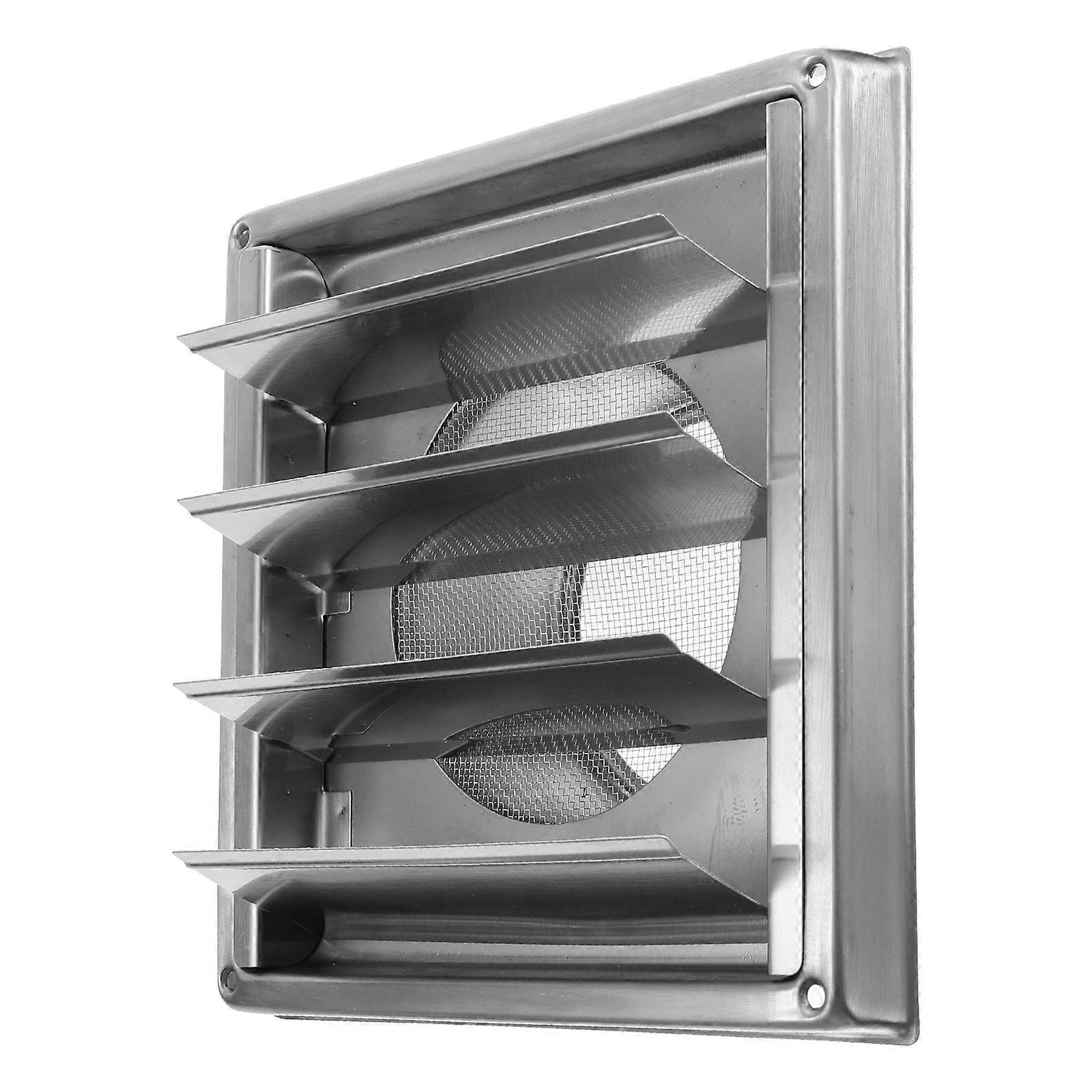 Ventilation Grille Cover Stainless Steel Exterior Wall Vent Cover For Home Use 18.50X18.50X6.50CM Durable 1Set