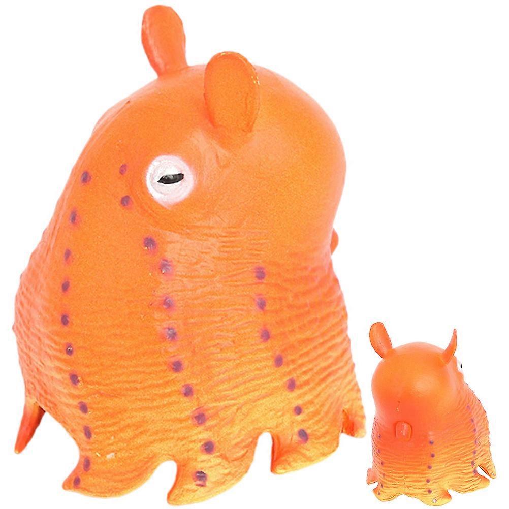 Chic Octopus Figurines Room Decoration Orange PVC For 1 Set