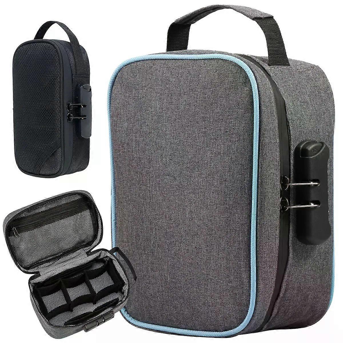 Portable Smell Proof Storage Bag Cigarette Smoking Pipe Bag Combination Lock Safe Odor Proof Case Containers for Home Travel NEW