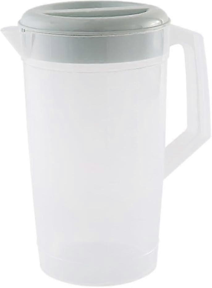 Plastic Water Jug with Lid Fridge Door Juice Jug Pitcher Container for Party 0.66 Gallon/2
