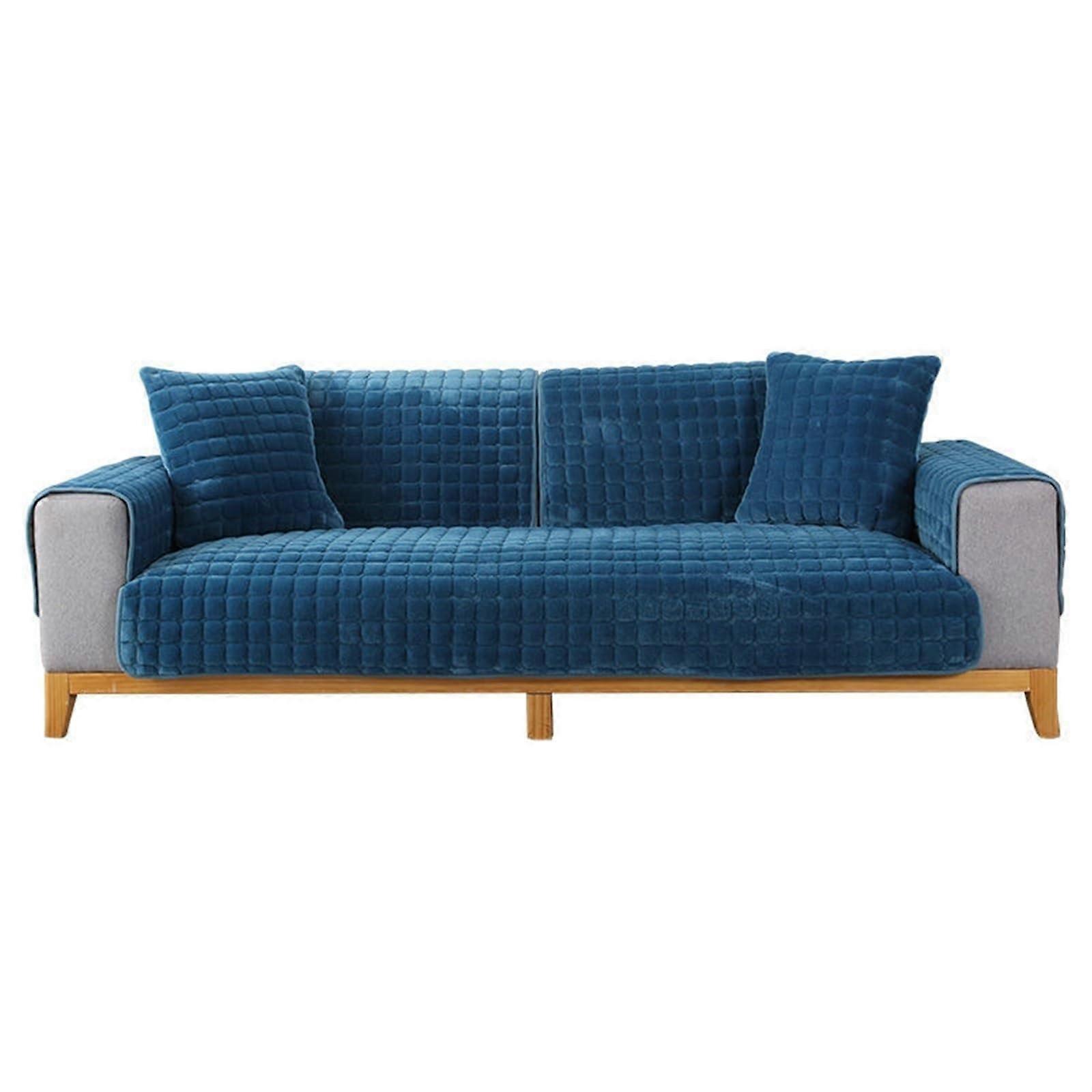 Sofa Covers Non Slip Thickened Cushion Cover for 3 Seater Sofa Dustproof Stretch Fabric in Grey