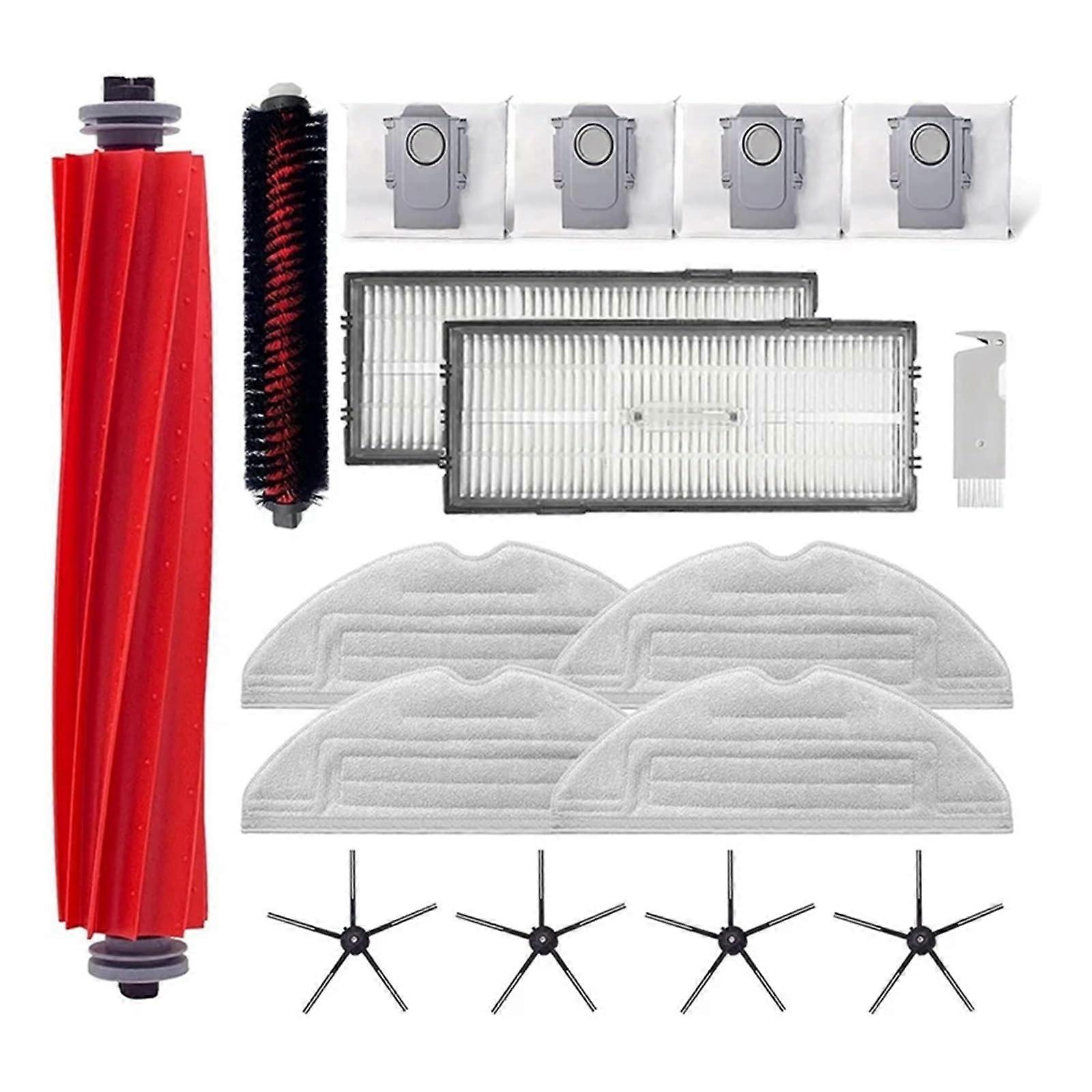 Cleaning Rolling Brush compatible with Roborock S7 Maxv Ultra S7 Pro Ultra Main Side Brush Mop Hepa Filter Bags Robot Vacuum Replacement As Shown
