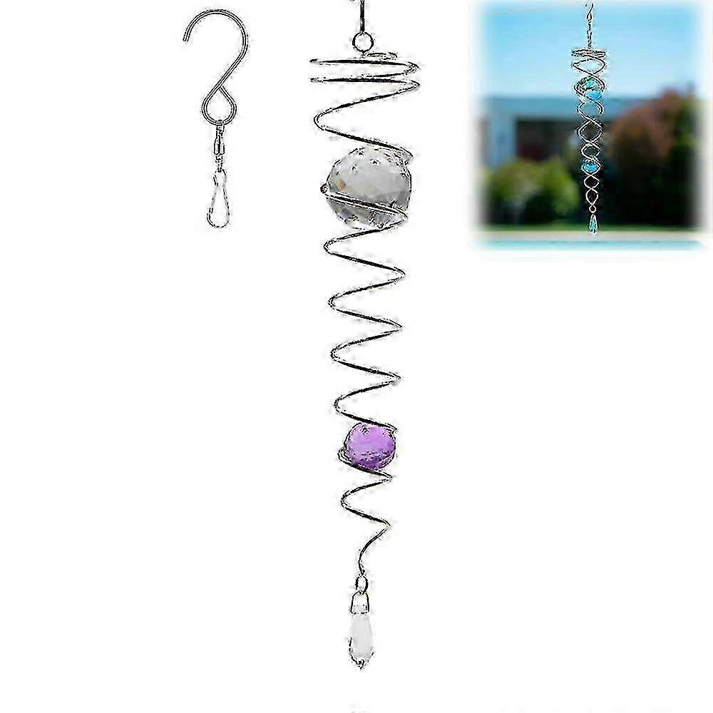 مثبت دوار الرياح المحسن مع ذيل حلزوني وكرات التحديق. مثالي لتزيين الحدائق الداخلية والخارجية