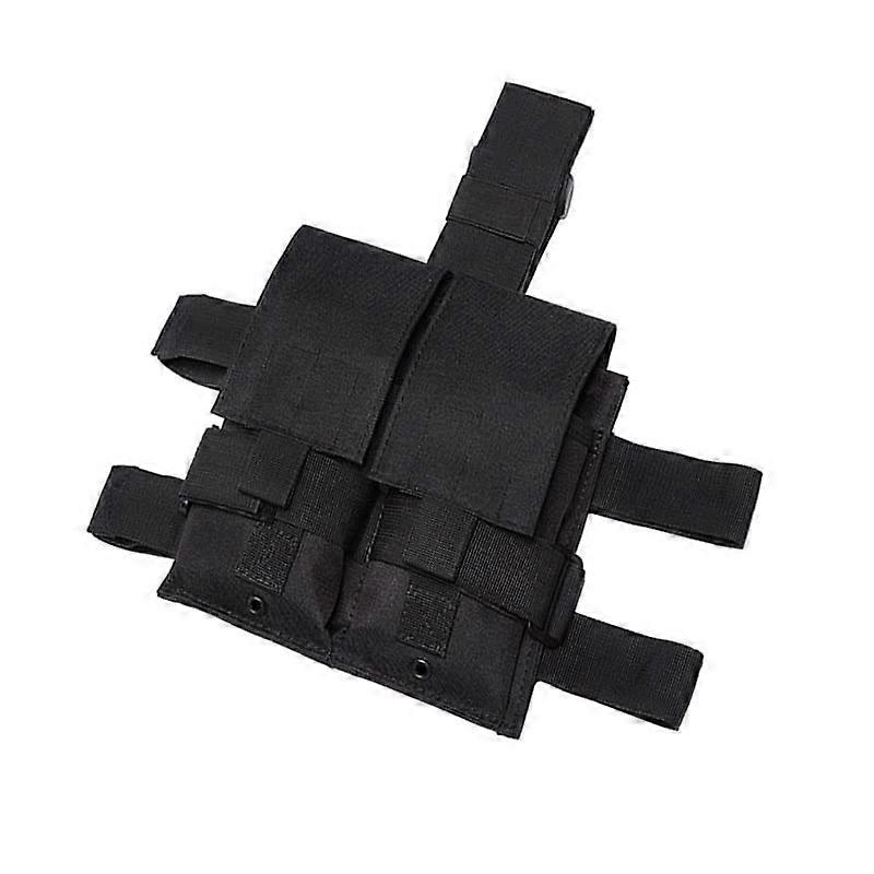 Tactical Double Magazine Pouch with Leg Strap Camouflage Molle Combat Accessory