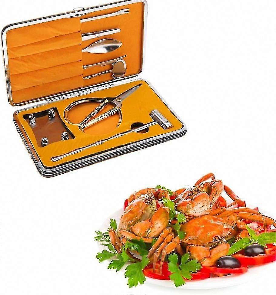 8pcs Stainless Steel Seafood Tools Set for Lobster Crab Nut Cracker Opener
