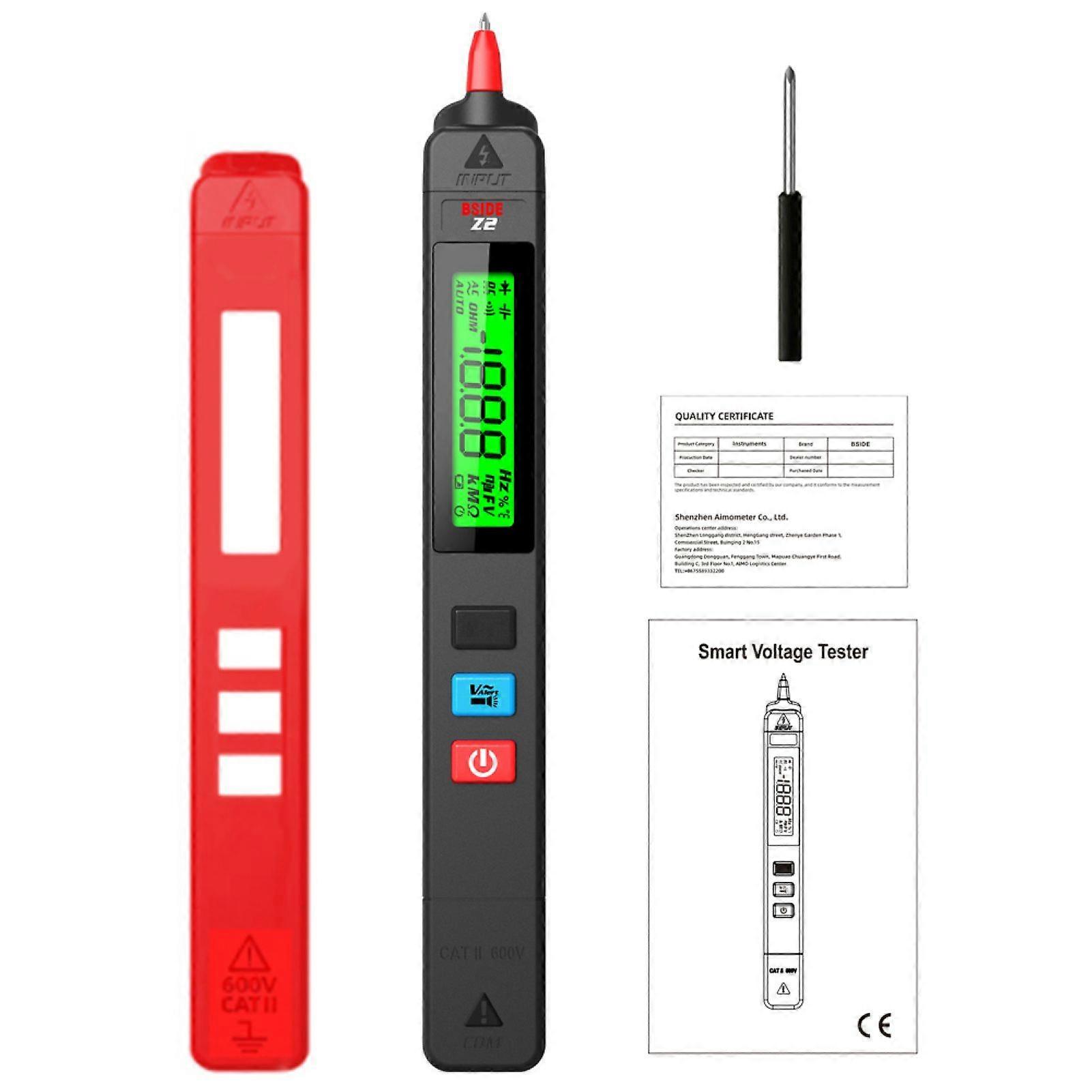 Digital AC Voltage Tester Leakage Detector Electric Leakage Detect Pen 0-300V Non-contact Circuit Continuity Test Pen Live Wire Check with Backlight D