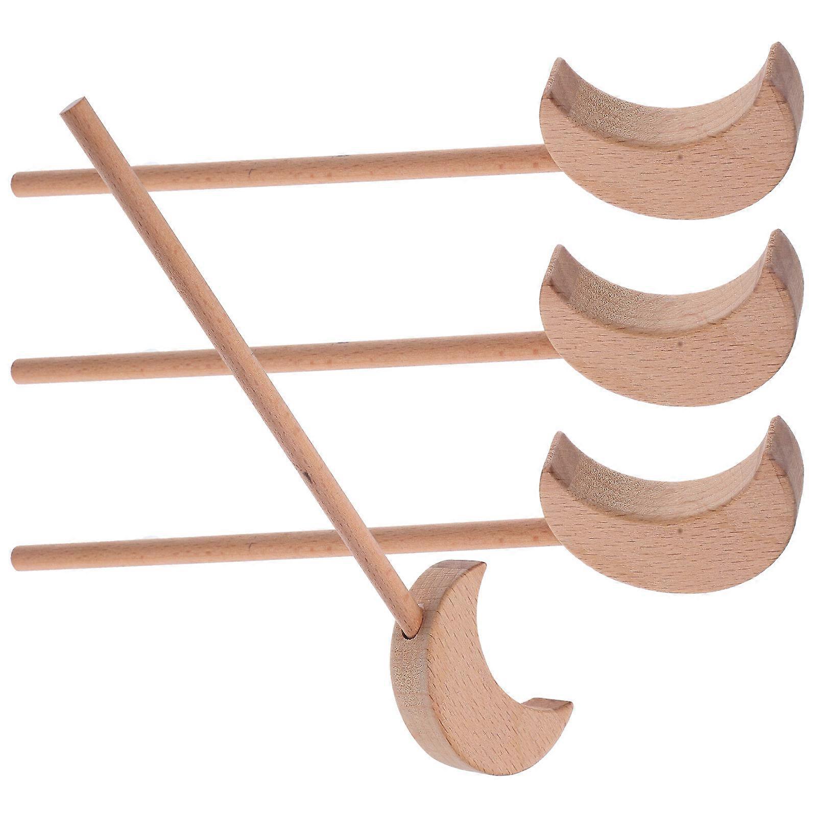 Unfinished Wooden Fairy Wands Set 4pcs Decorative DIY Sticks for Crafts, Parties, Creative Play & Imaginative Fun