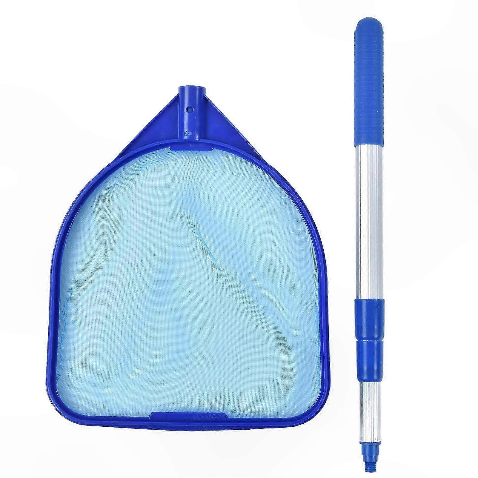 Telescopic Pool Skimmer Net with Three Sections for Hot Tubs Spas Fountains Cleaning Tools Quick and Easy Maintenance Solution